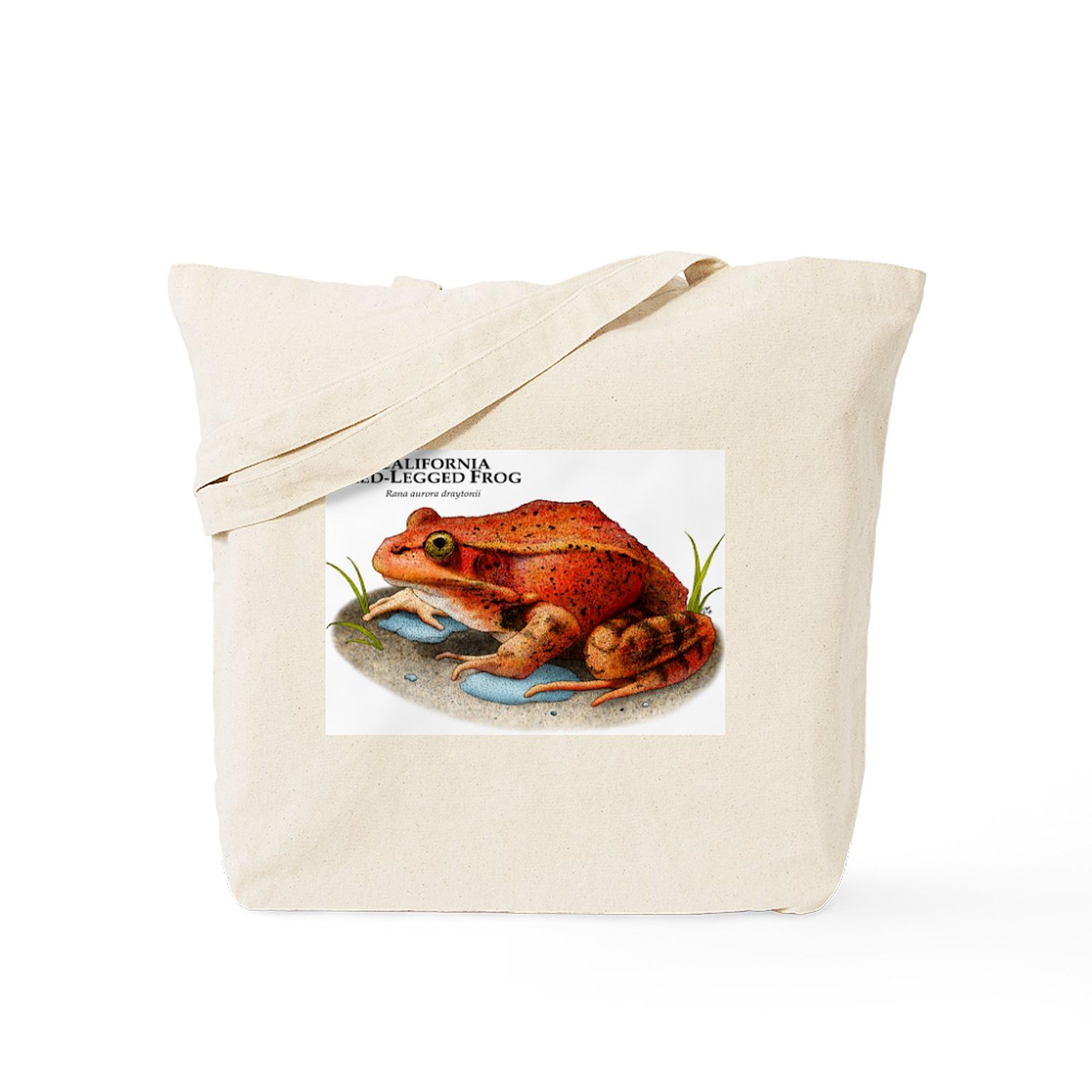 California Red-Legged Frog Canvas Tote Bag - Eco-Friendly Reusable Shopping Bag for Groceries, Beach & Daily Use | Durable Natural Cotton Carryall