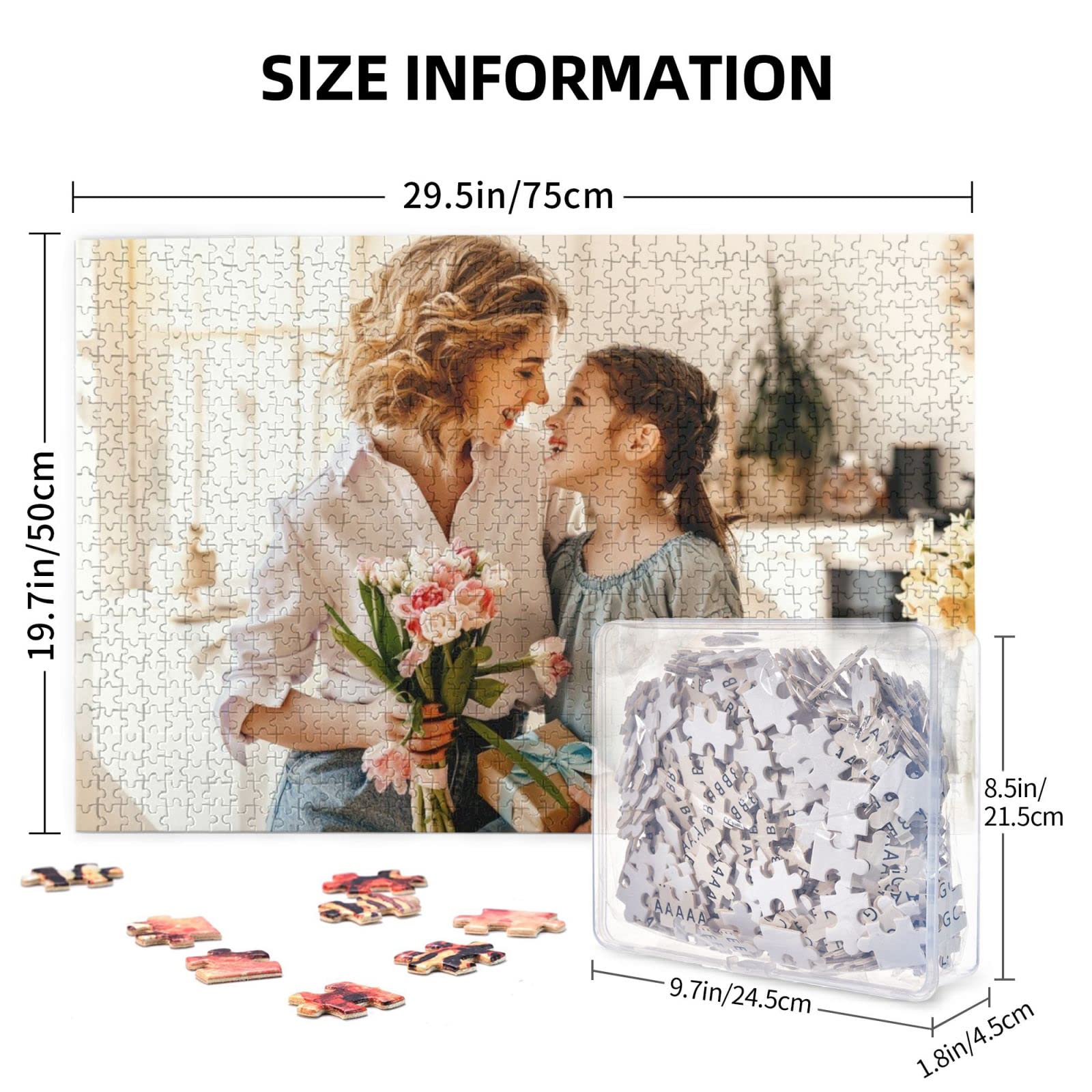 Custom Photo Jigsaw Puzzle - 300/500/1000 Pieces Personalized Puzzle for Adults & Kids - Perfect for Family Gifts, Weddings, Graduations & Home Decor | Create Lasting Memories with Unique Custom Puzzles