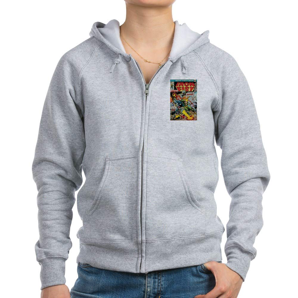 Iron Fist Comic Women's Zip Hoodie - Marvel Superhero Graphic Pullover Sweatshirt for Casual Wear, Cosplay & Comic Con Events