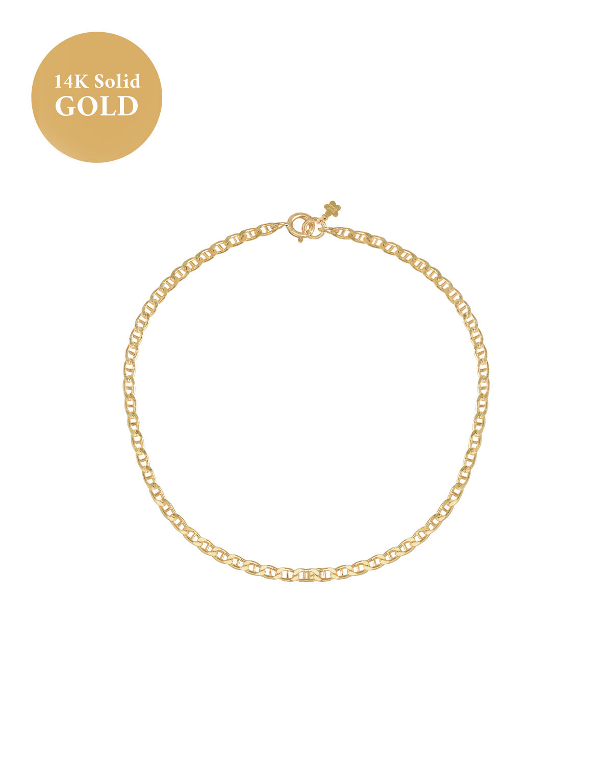 14K Solid Gold Mitchell Mariner Bracelet for Women - Elegant Gold Chain Bracelet for Daily Wear, Gift Giving & Special Occasions