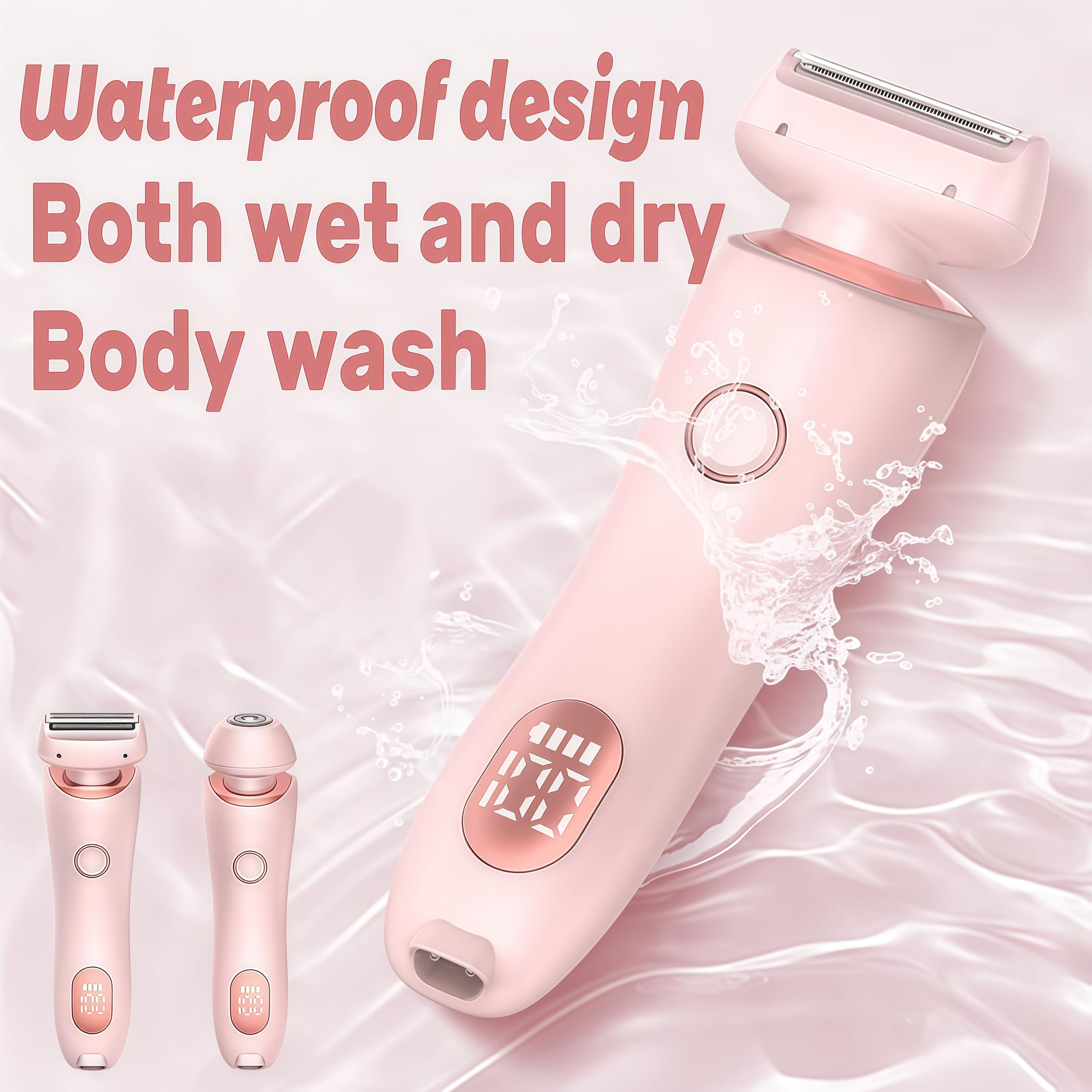 Velvix Smooth Shave Electric Razor for Women - Wet & Dry Use with Removable Head - Painless Bikini & Pubic Hair Trimmer - Perfect for Travel, Gym & Sensitive Skin (Blue)