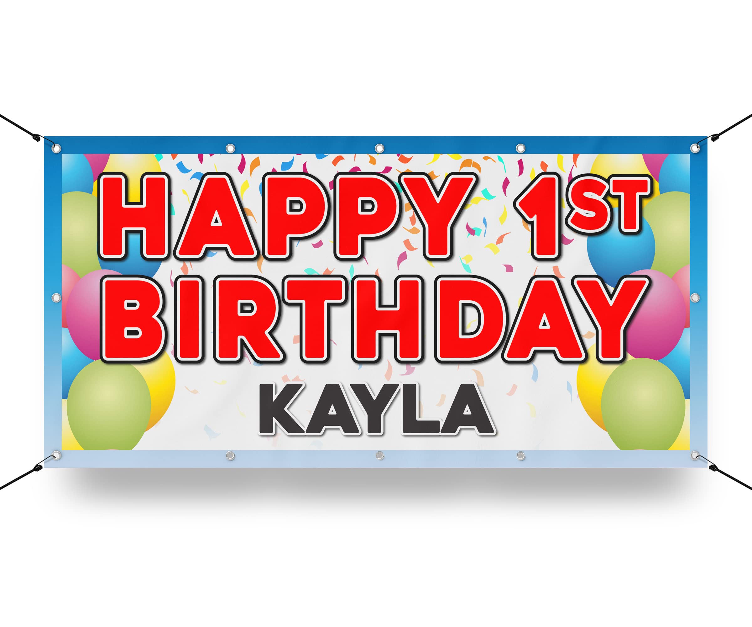Custom Personalized Birthday Vinyl Banner Sign - 5'x10' Party Backdrop for Birthdays, Anniversaries & Celebrations | Perfect Gift Idea for Birthday Parties, Baby Showers & Special Events (BB-1)