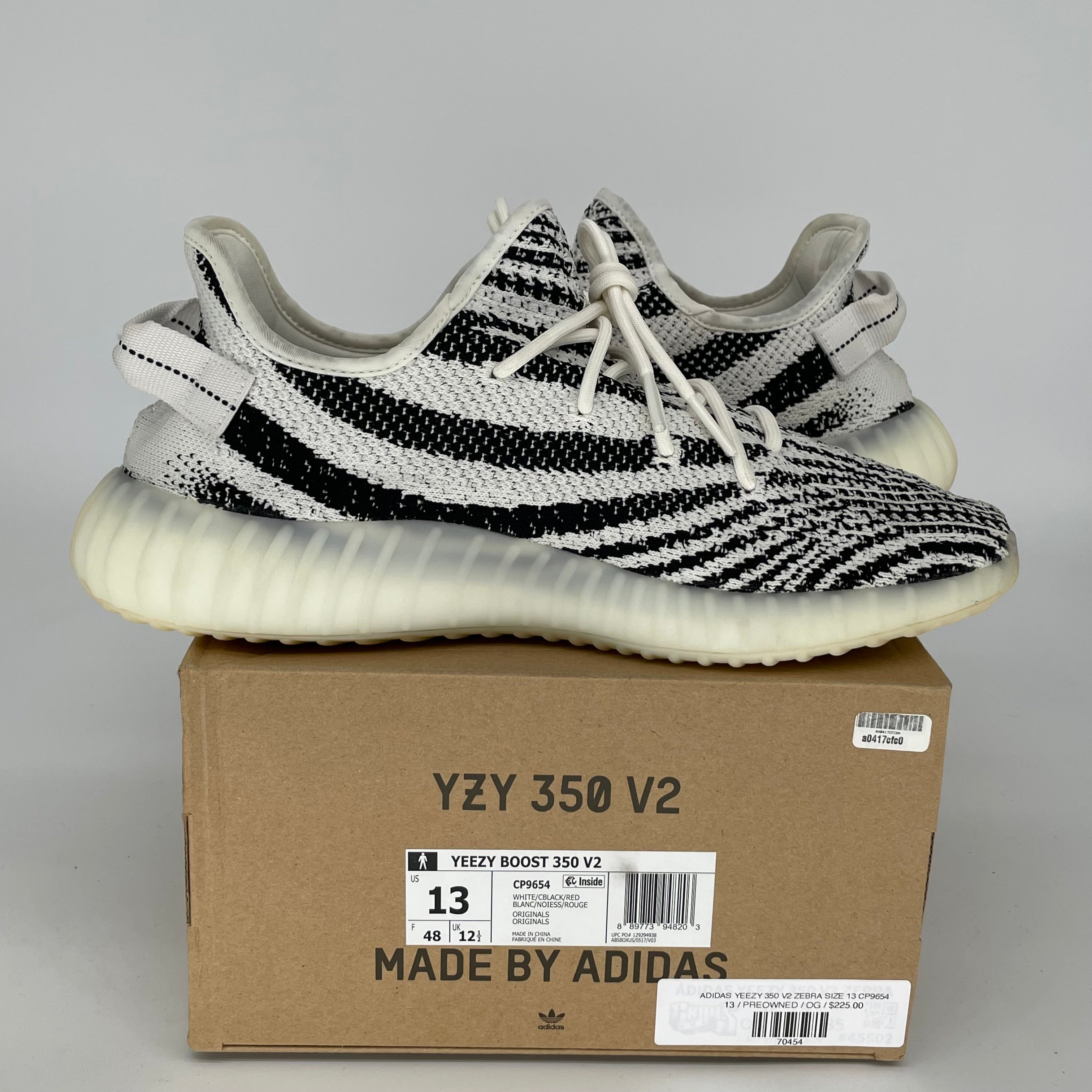 Adidas Yeezy Boost 350 V2 Zebra - Men's Running Shoes Size 13 (CP9654) | Comfortable Sneakers for Jogging, Gym & Casual Wear