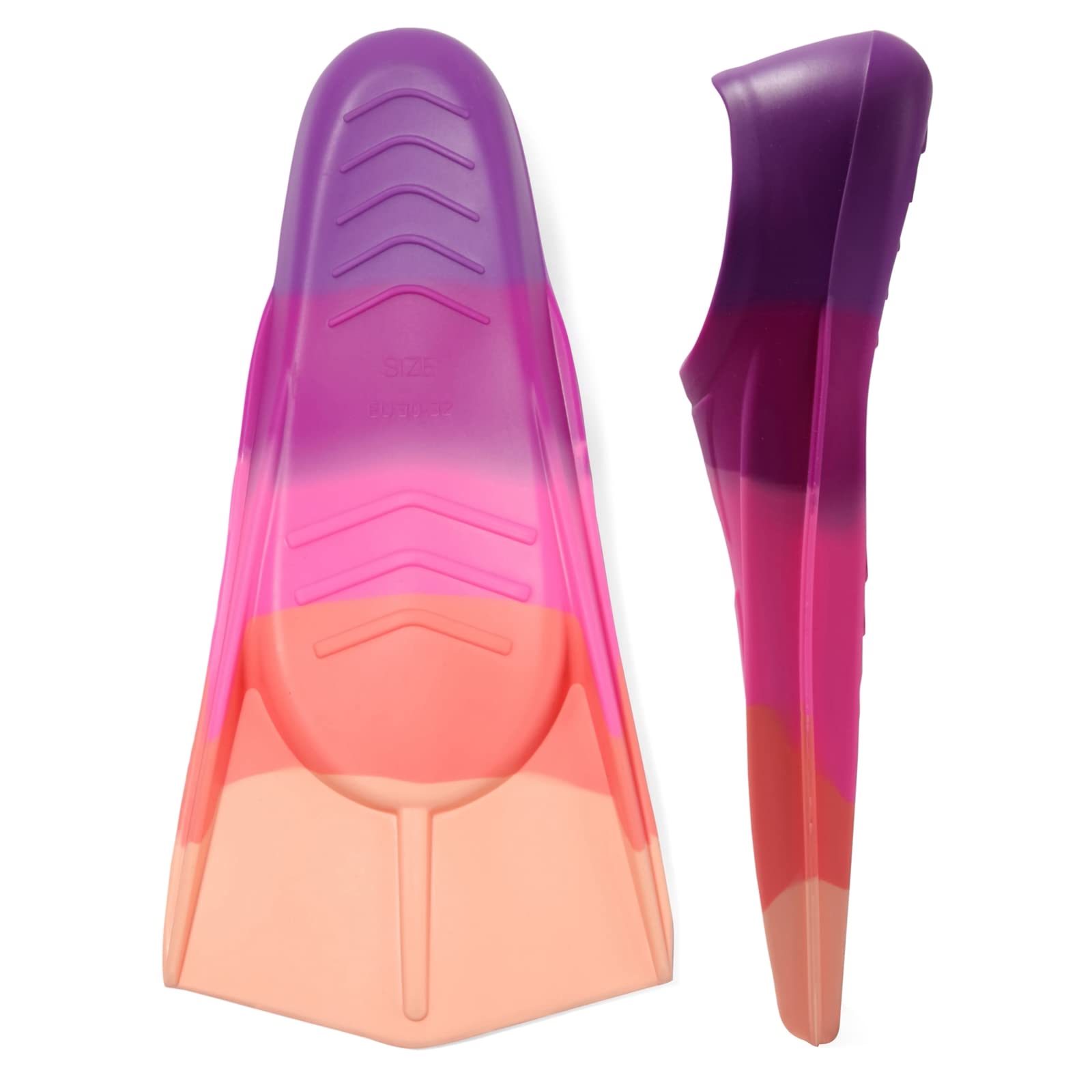 Kids Swim Fins - Lightweight Short Blade Training Flippers with Non-Slip Heel for Youth, Perfect for Pool Training and Swim Lessons