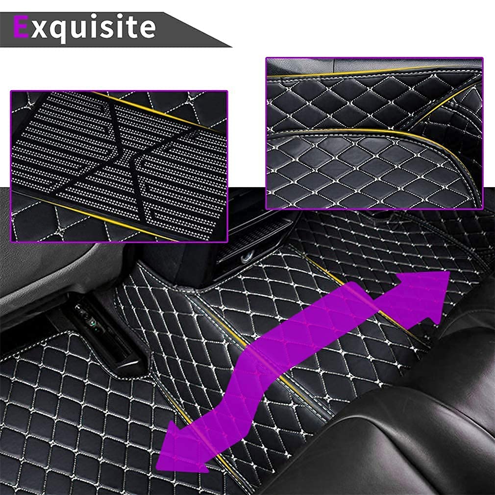 Premium Waterproof Car Floor Mats for Mercedes CLK 2004-2006 - Luxury Leather All-Weather Protection Floor Liners with Full Coverage (Gray) - Perfect for Daily Commuting, Road Trips & Winter Protection - Ideal for Family Cars, Off-Road Adventures and Snowy Conditions - Great for Rainy Days, Muddy Trails, and Spill Protection