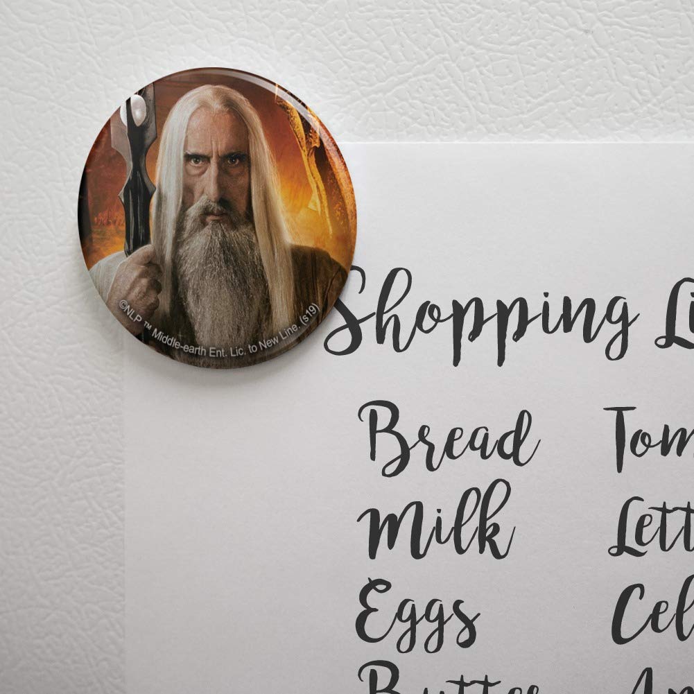The Lord of the Rings Saruman Character Fridge Magnet - Collectible Kitchen Accessory for Fans - Perfect for Refrigerators, Lockers & Office Decor