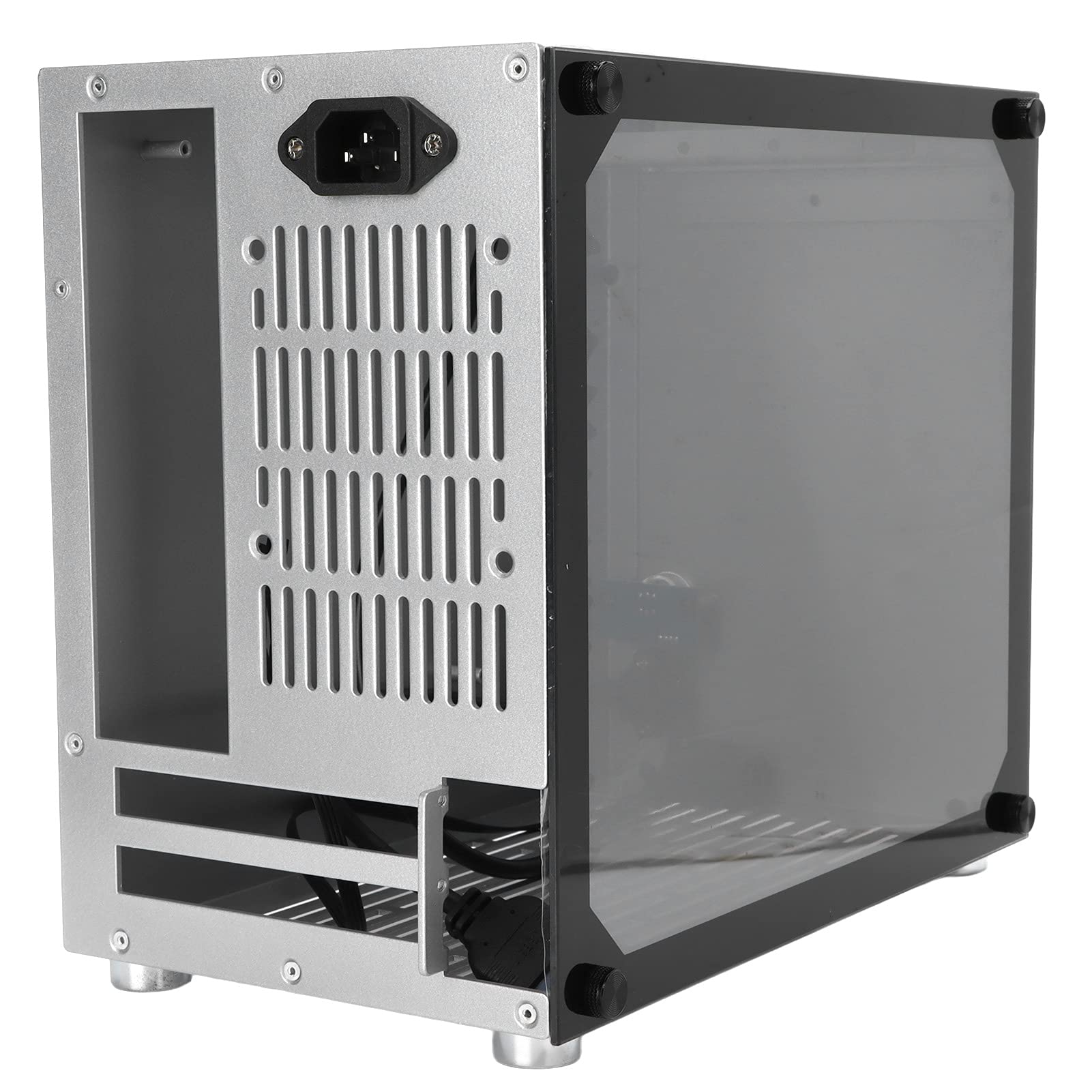 Archuu Mini ITX Computer Case - Portable Small Transparent Desktop PC Case for ITX Motherboard, Supports SFX Power Supply & AC 110-240V | Perfect for Home Office, Gaming Rig & Compact Workstation Setup