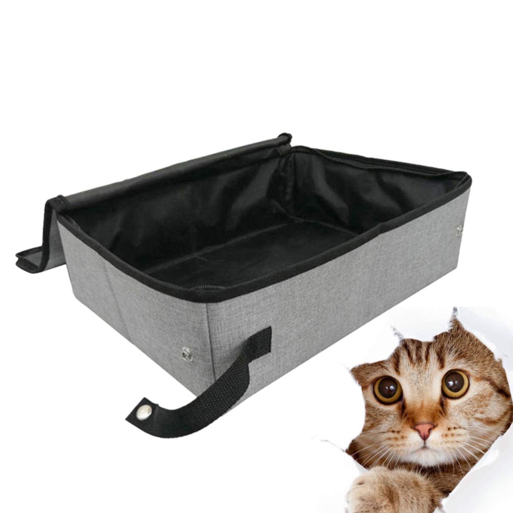 Foldable Portable Cat Litter Box with Cover - Travel Friendly Pet Toilet Tray for Cats & Small Dogs - Perfect for Home, Car Trips, and Outdoor Adventures