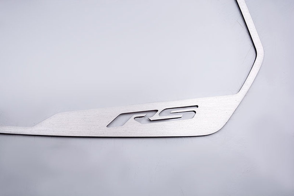 Camaro Brushed Stainless Steel Side View Mirror Trim RS - Fits 2010-2013 Camaro Models | Durable Exterior Upgrade for Enhanced Style & Protection