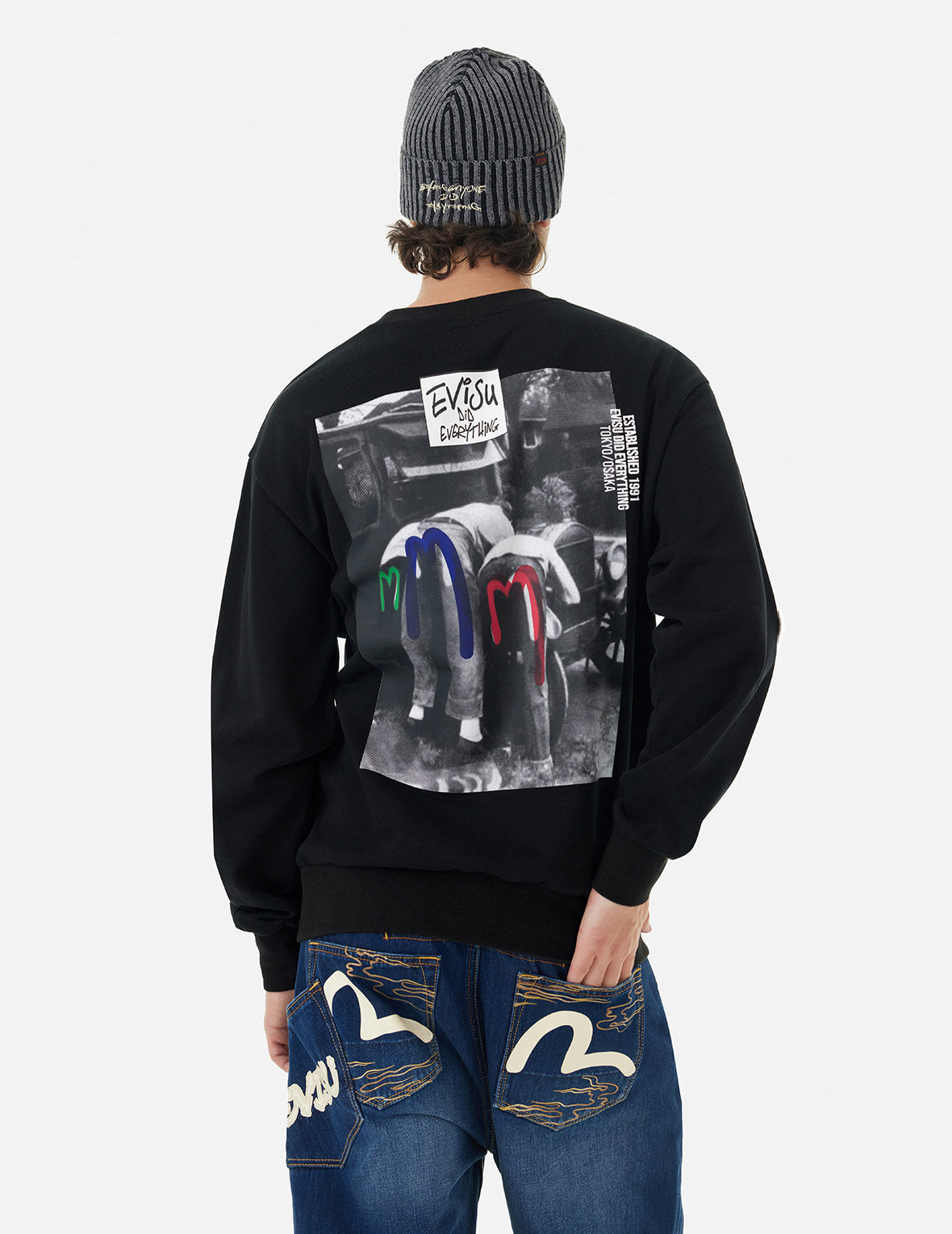 Comfortable Slogan & Photo Print Relax Fit Sweatshirt - Cozy Loungewear for Casual Outings, Home Relaxation, and Street Style Fashion