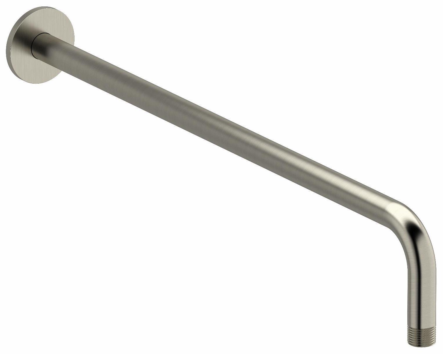 20 Inch Brushed Nickel Wall Mount Shower Arm with Round Escutcheon - 513BN by RIOBEL | Perfect for Modern Bathroom Renovations & Spa-Like Shower Experiences