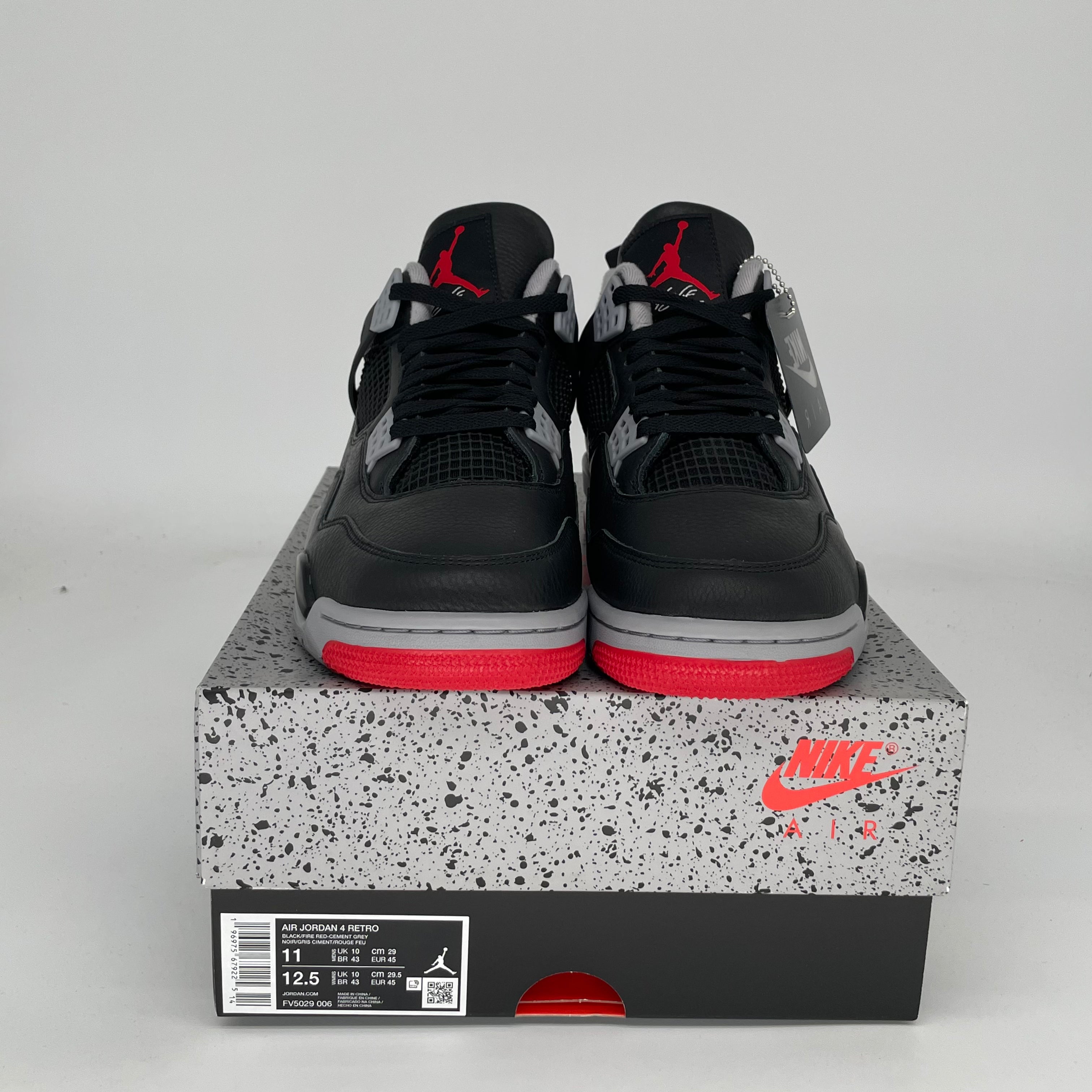 Original Air Jordan 4 Bred Reimagined - Men's Size 11 Basketball Shoes (FV5029-006) | Retro Sneakers for Streetwear & Basketball Games