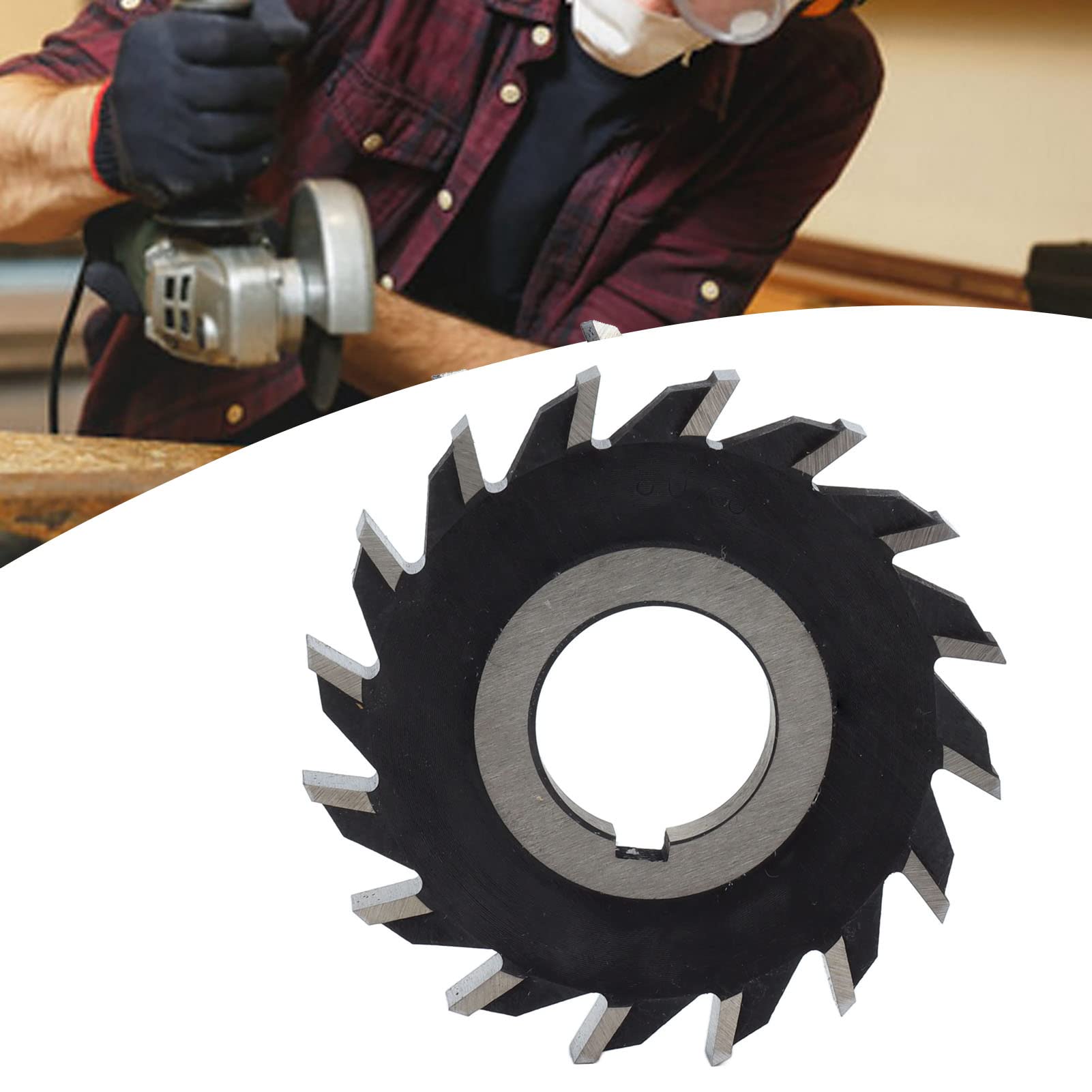 Hilitand 16 Teeth High Speed Steel Milling Cutter - 80mm Diameter Flat End Face Mill with Center Cutting for Metalworking & CNC Machining - Perfect for Aluminum, Steel & Wood Processing