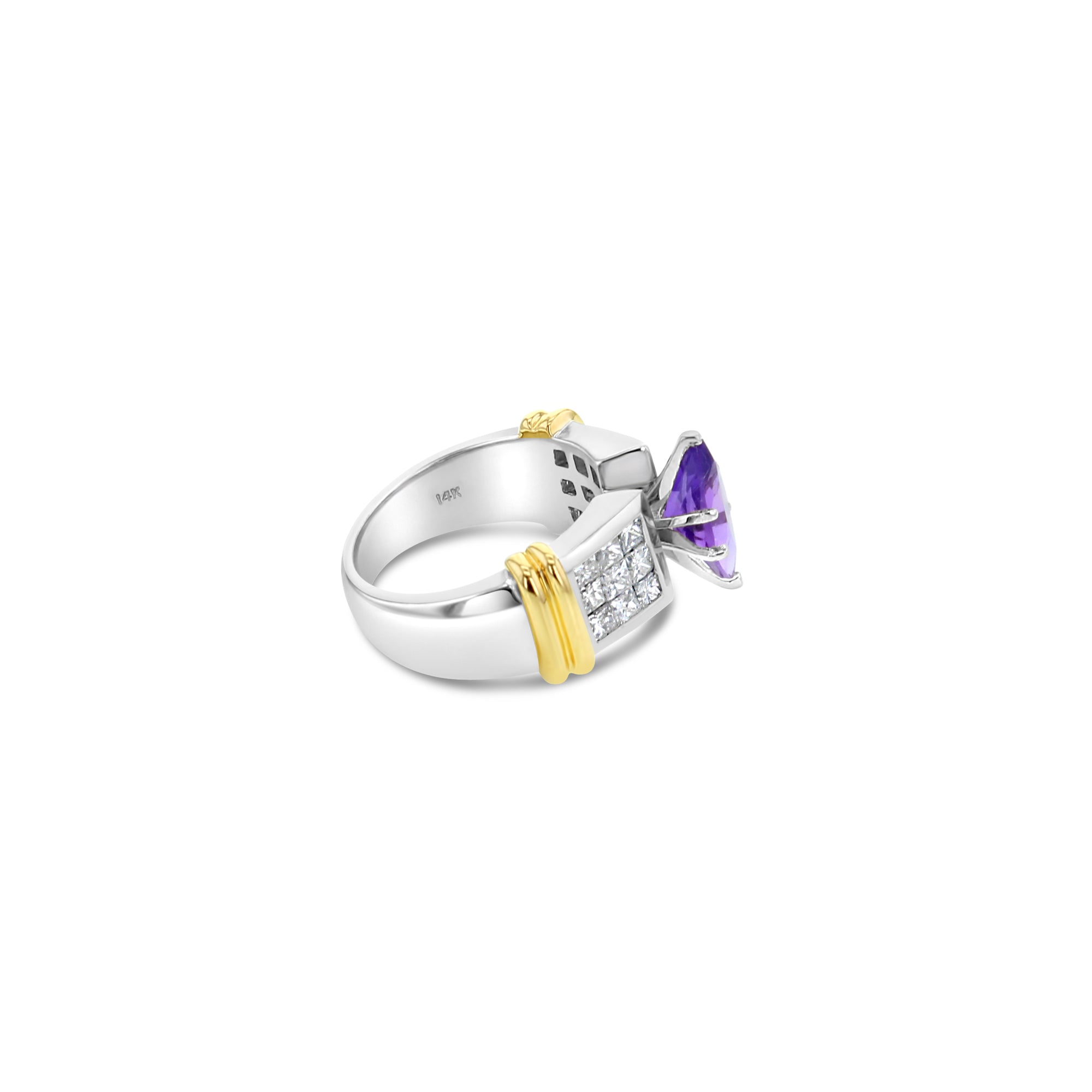 Exquisite Marquise Amethyst & Diamond Accented Engagement Ring for Women - Perfect for Proposals, Anniversaries & Romantic Occasions