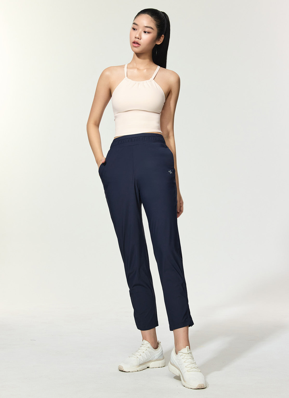 Cooling Tricot Shirring Jogger Pants for Women - Soft Stretchy Lounge Pants for Yoga, Running & Home Comfort