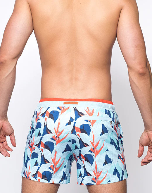 2eros Caribbean Twist 3 Swim Shorts - Quick Dry Men's Swim Trunks with Pockets for Beach, Pool & Vacation | Comfortable Swimwear for Summer Water Sports