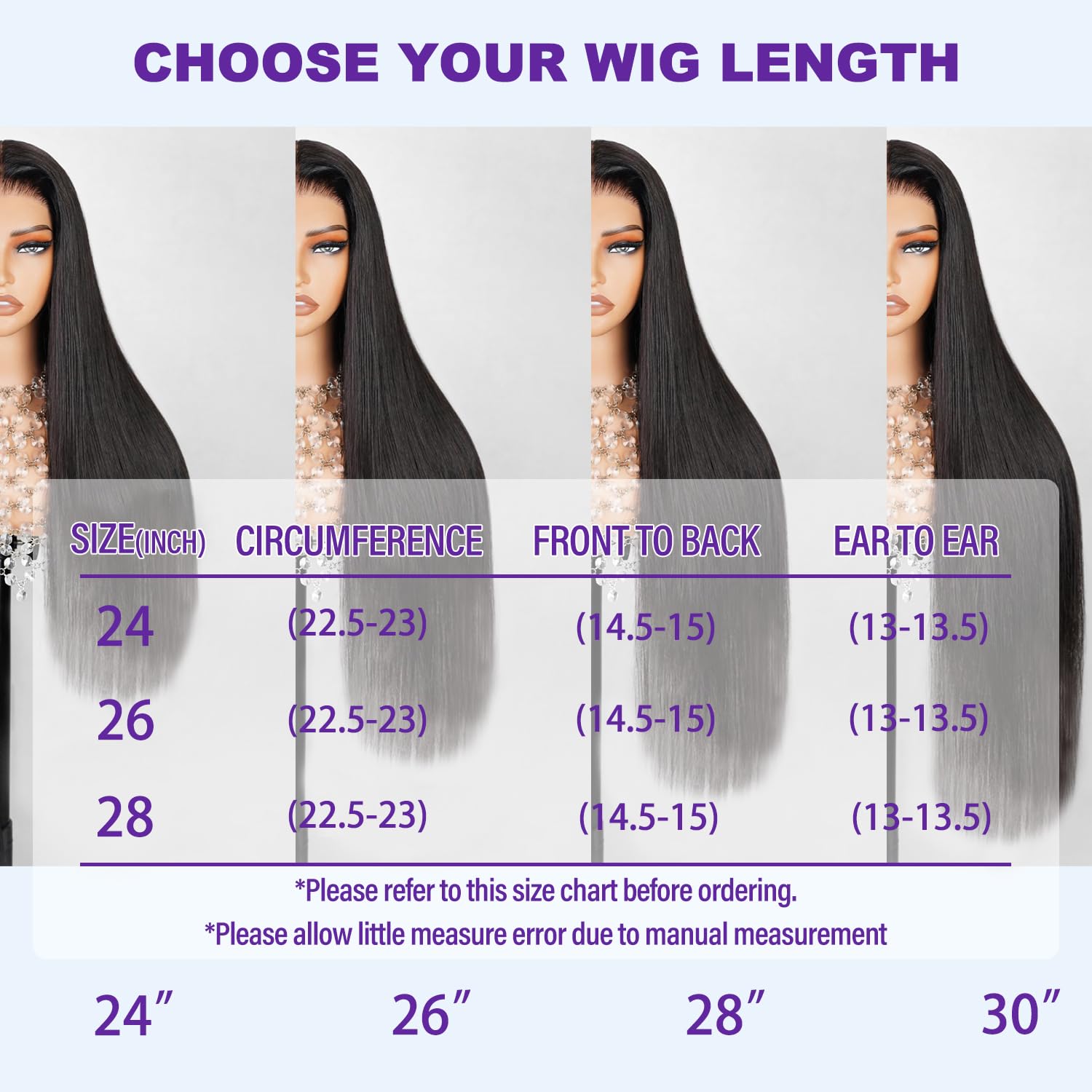250% Density 6x4 Glueless Human Hair Wig - Pre Plucked, Pre Cut, Skinlike HD Straight Lace Closure - 100% Human Hair Wigs for Black Women - 26 Inch Middle Part with Tiny Knots - Perfect for Daily Wear, Special Occasions & Protective Styling