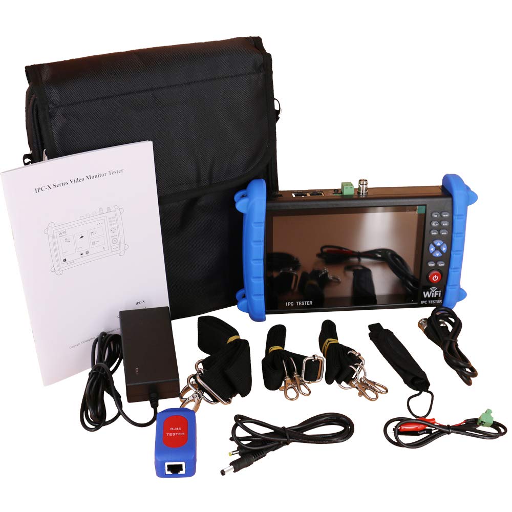 7 Inch IP Camera Tester - 6K HD CCTV Security Monitor with HDMI Input/Output, Power Supply, PTZ Control & Network Search Tool - Perfect for CCTV Installation & Maintenance Professionals
