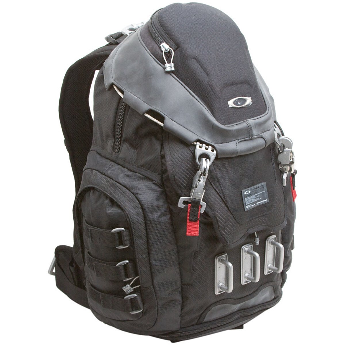 Oakley Men's Kitchen Sink Backpack - Durable Travel & Hiking Backpack for Work, Gym & Outdoor Adventures - Black/Red, One Size - Perfect for Commuting, Camping & Daily Use