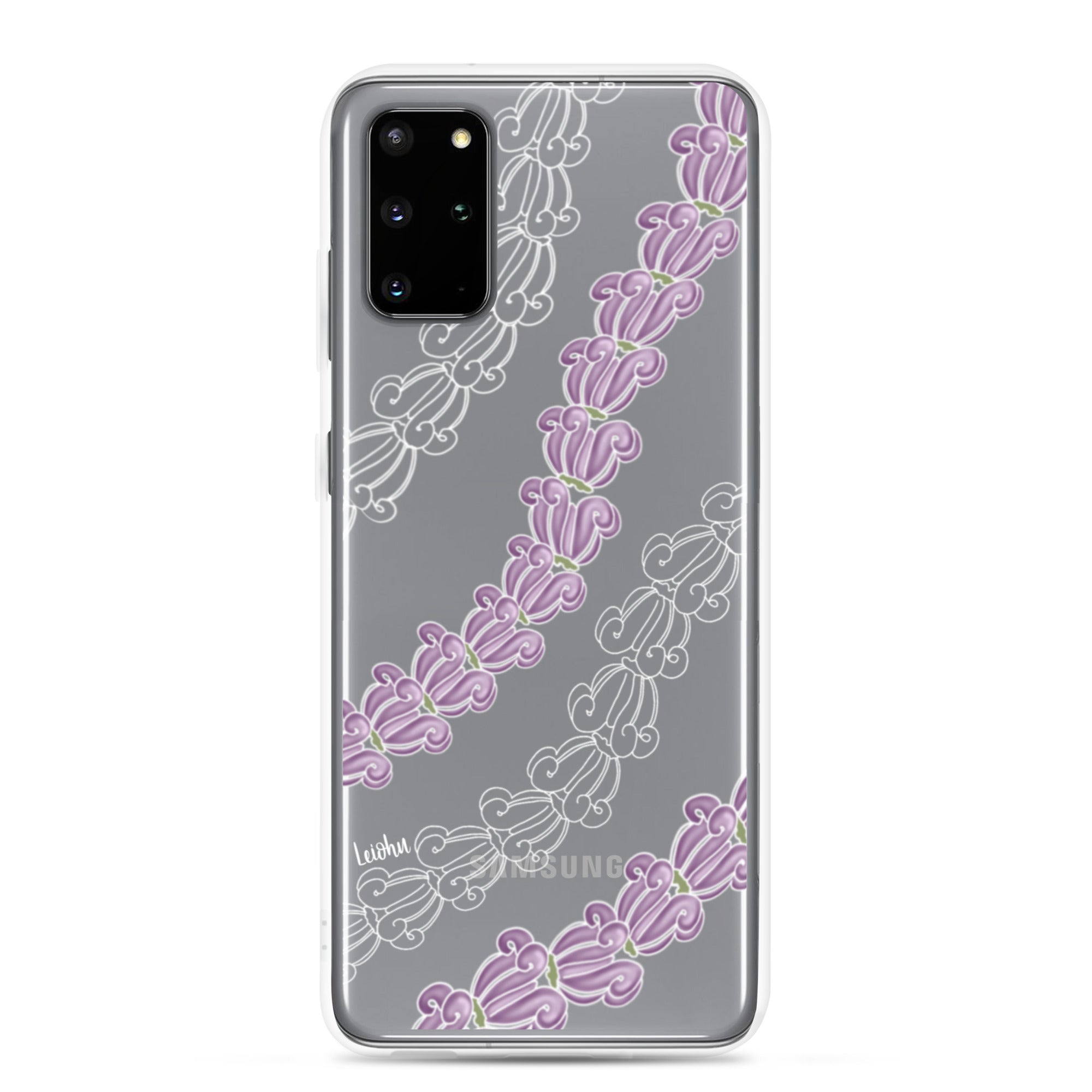 Samsung Clear Phone Case with Crown Lei Design - Slim Protective Cover for Samsung Galaxy [Model] - Perfect for Parties, Festivals, and Everyday Use