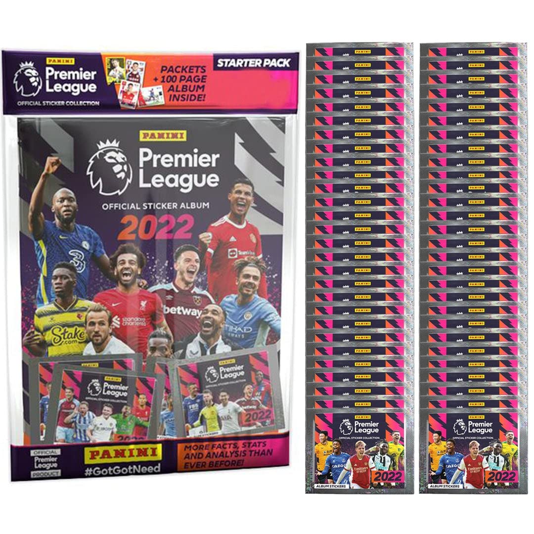 2022 Panini Premier League Stickers Bundle #1 - Official Album + 300 Collectible Stickers for Soccer Fans & Card Collectors | Perfect for Trading, Gifting & Completing Your Collection