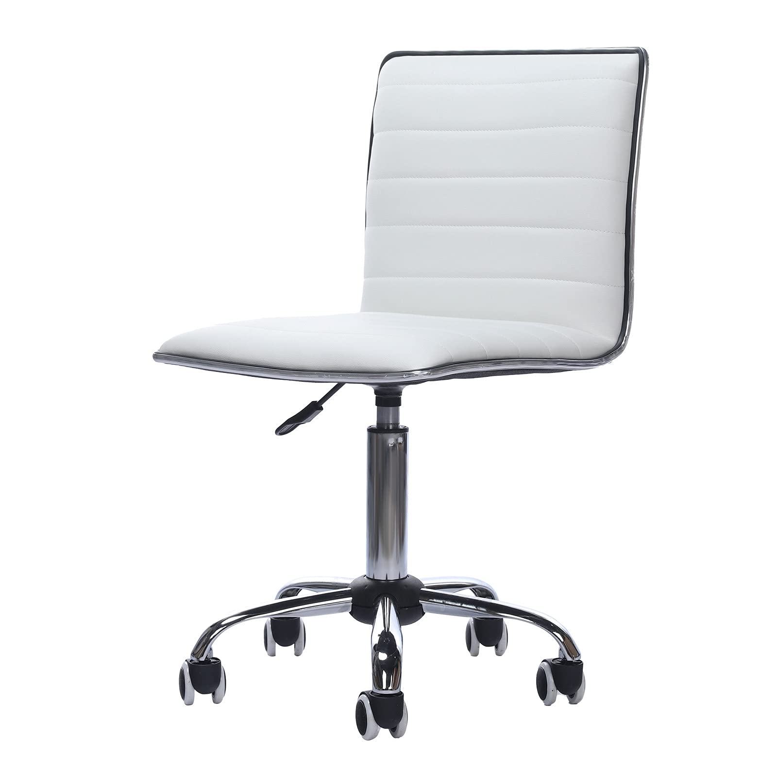 Ergonomic Office Chair - Adjustable Height Swivel Task Chair with Lumbar Support for Home Office, Computer Desk, Gaming & Beauty Salon (White) - Perfect for Long Hours of Work, Study & Relaxation