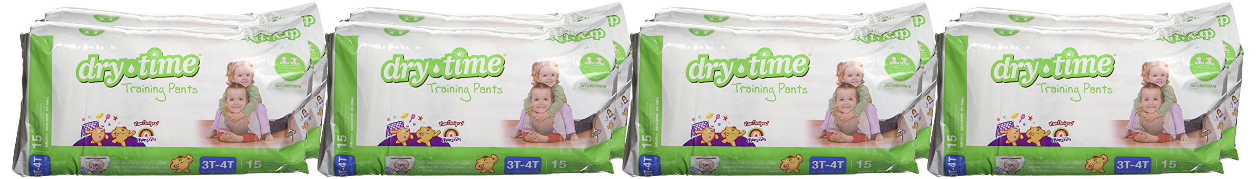 Medline DryTime Disposable Training Pants for Toddlers - Large (32-40 lbs), 120 Count (8 Packs of 15) | Leak-Proof, Super Absorbent & Comfortable Potty Training Underwear | Perfect for Daycare, Travel & Overnight Protection