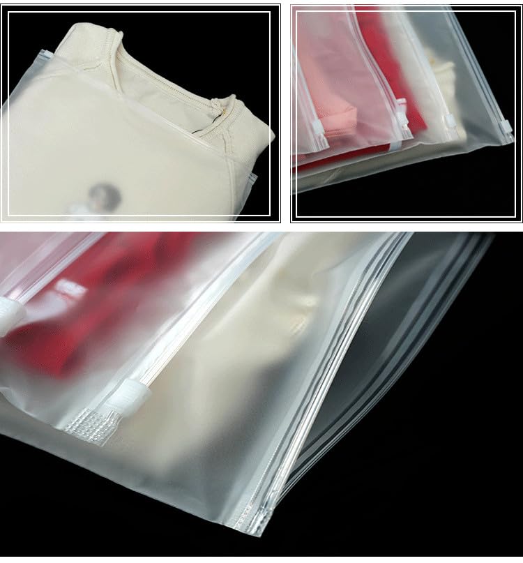 100 Pcs 6x8 Inch Resealable Ziplock Plastic Storage Bags - Small Zipper Packaging Bags for Makeup, Toiletries, Underwear & Organizing Jewelry, Crafts, Snacks - Durable Poly Bags for Home, Travel & Retail Use