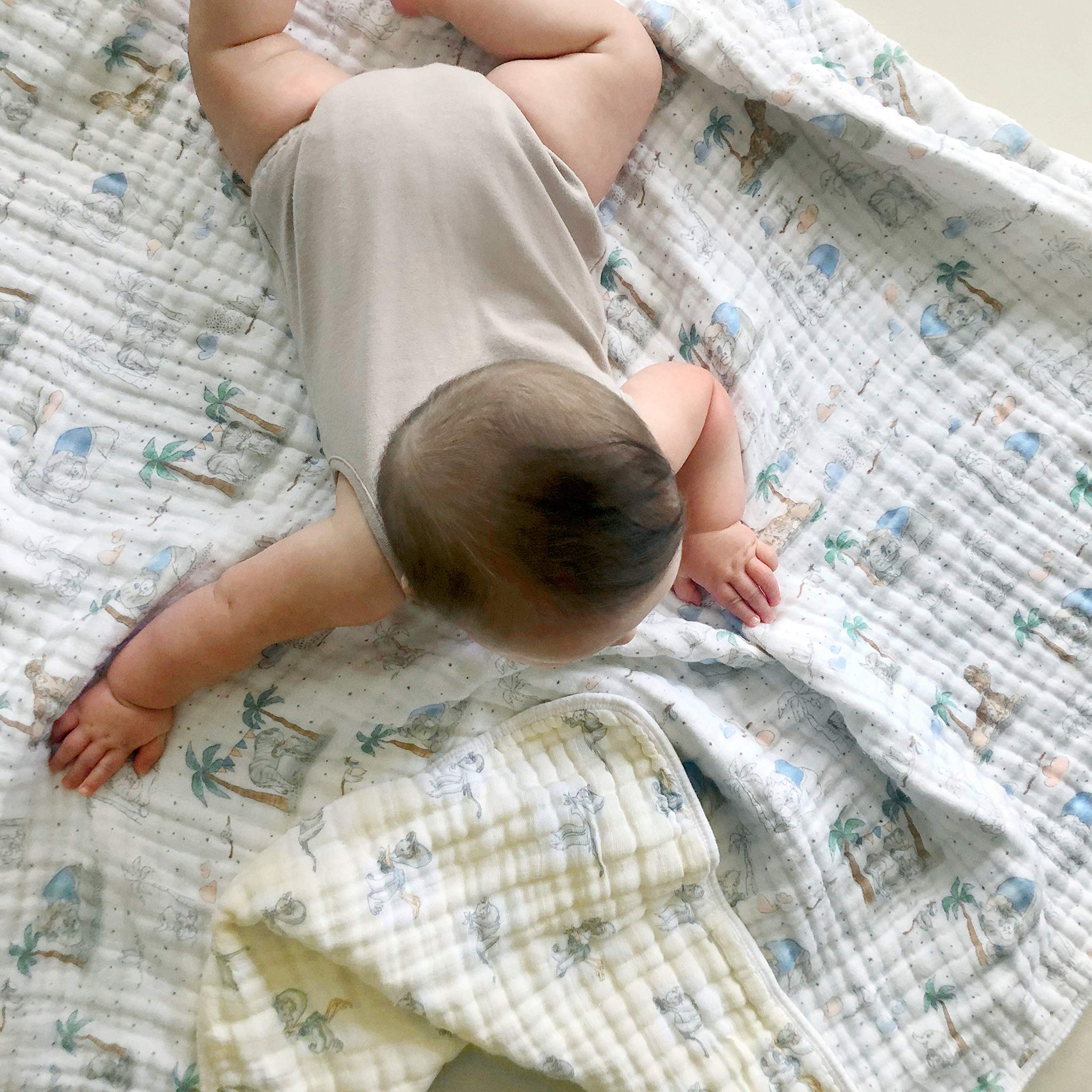 Aden + Anais Dream Blanket - Premium 100% Cotton Muslin Baby Blanket for Newborns, Boys & Girls | Soft Lightweight Nursery & Crib Blanket | Unisex Infant & Toddler Bedding | Perfect Baby Shower Gift & Registry Essential | My Darling Dumbo Print | Ideal for Swaddling, Stroller Cover & Comfort Blanket