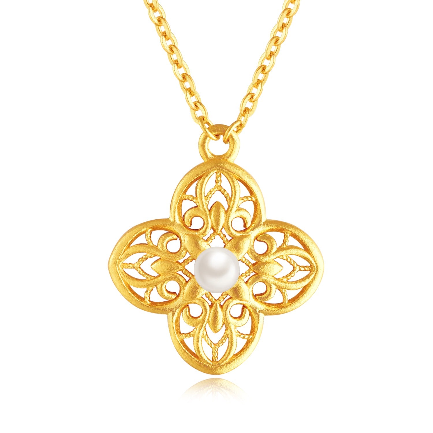 24K Gold Pearl Necklace for Women - Elegant & Luxurious Jewelry Gift for Birthday, Anniversary, Valentine's Day