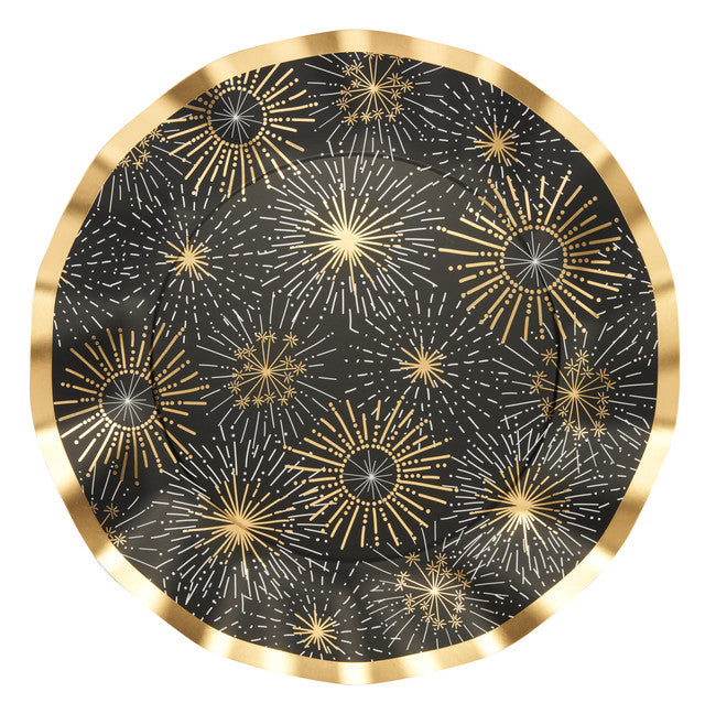 Wavy Dinner Plates Set of 8 - Elegant Ripple Design for Parties, Celebrations & Everyday Dining | Dishwasher Safe Ceramic Plates for Entertaining