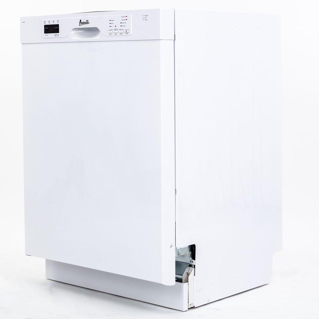 Avanti 24 Inch Built-In Dishwasher - DWF24V0W White Energy Star Rated for Small Kitchens & Apartments