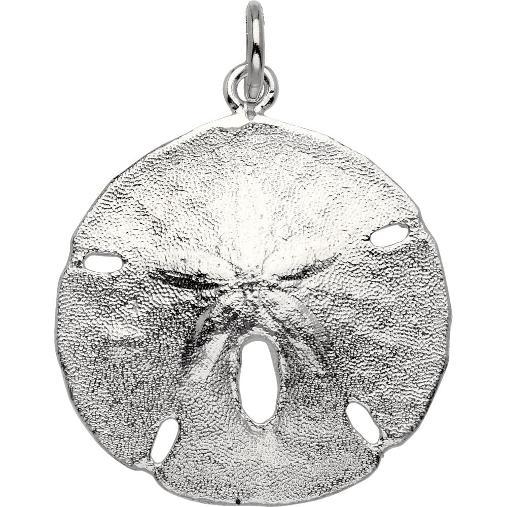 925 Sterling Silver Sand Dollar Pendant Necklace - 31.93x28.28mm Beach Jewelry for Women, Elegant Ocean-Themed Gift for Her, Perfect for Beach Vacations, Summer Outfits and Special Occasions