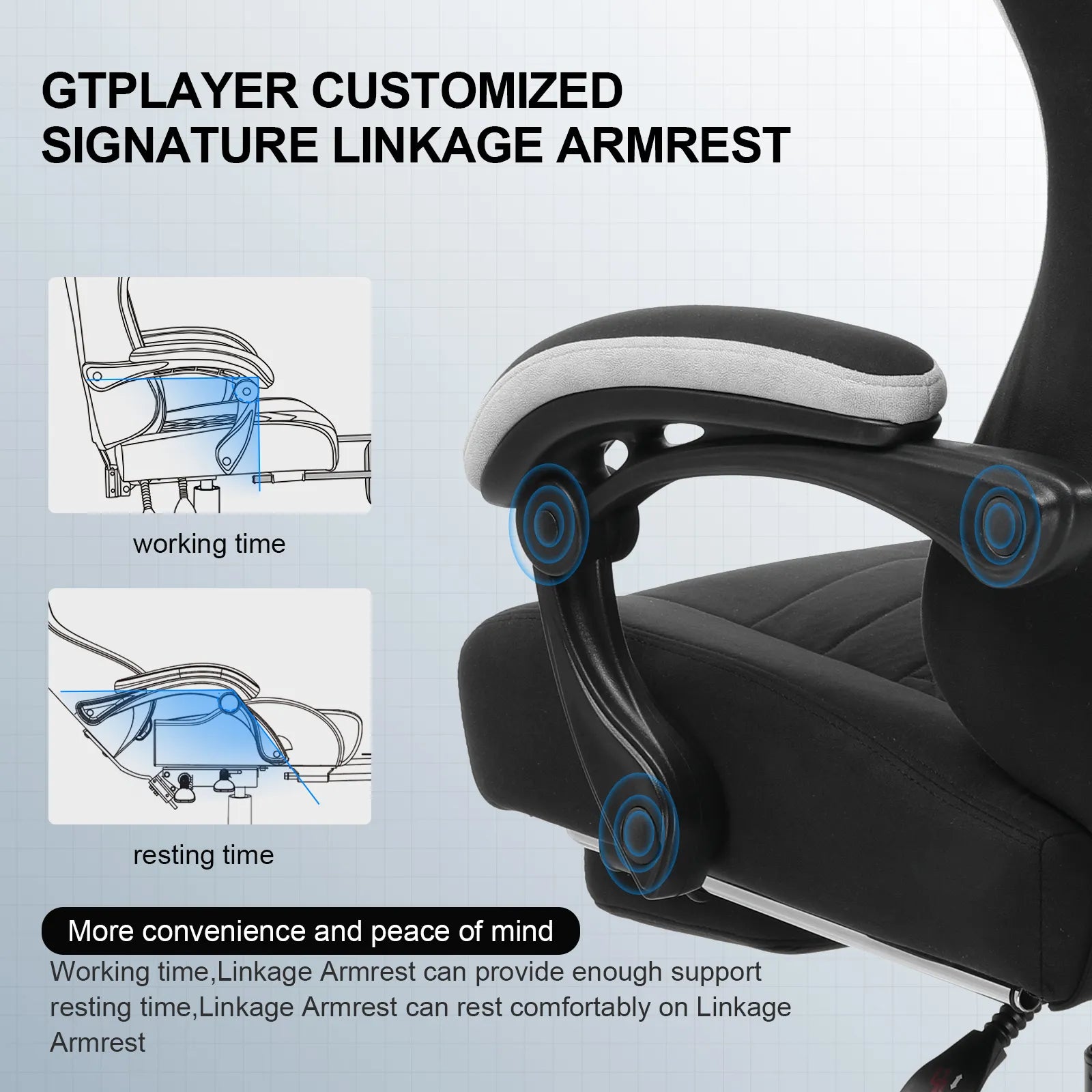 Ergonomic Adjustable Footrest LR002 - Comfortable Under Desk Foot Rest for Home & Office - Improve Posture & Reduce Fatigue While Working or Gaming