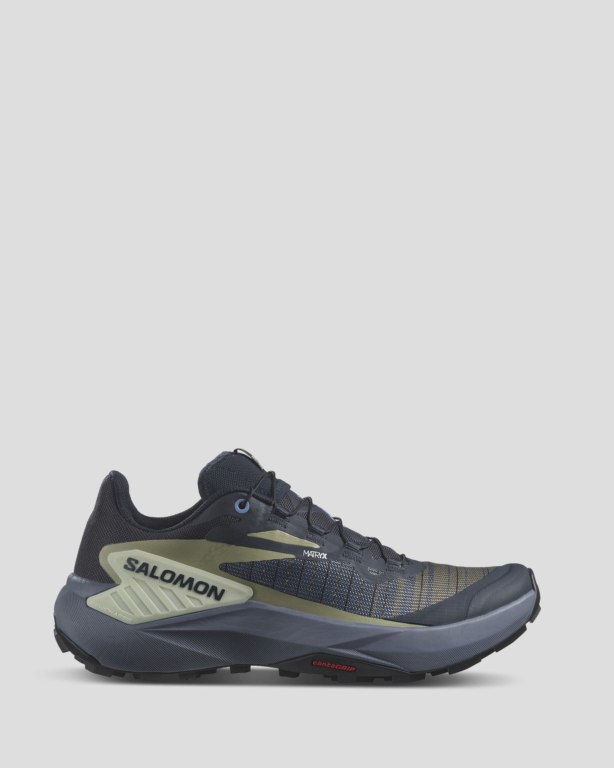 Salomon Genesis Women's Trail Running Shoes - Carbon/Grisaille/Aloe Wash | Lightweight & Durable for Hiking & Outdoor Adventures