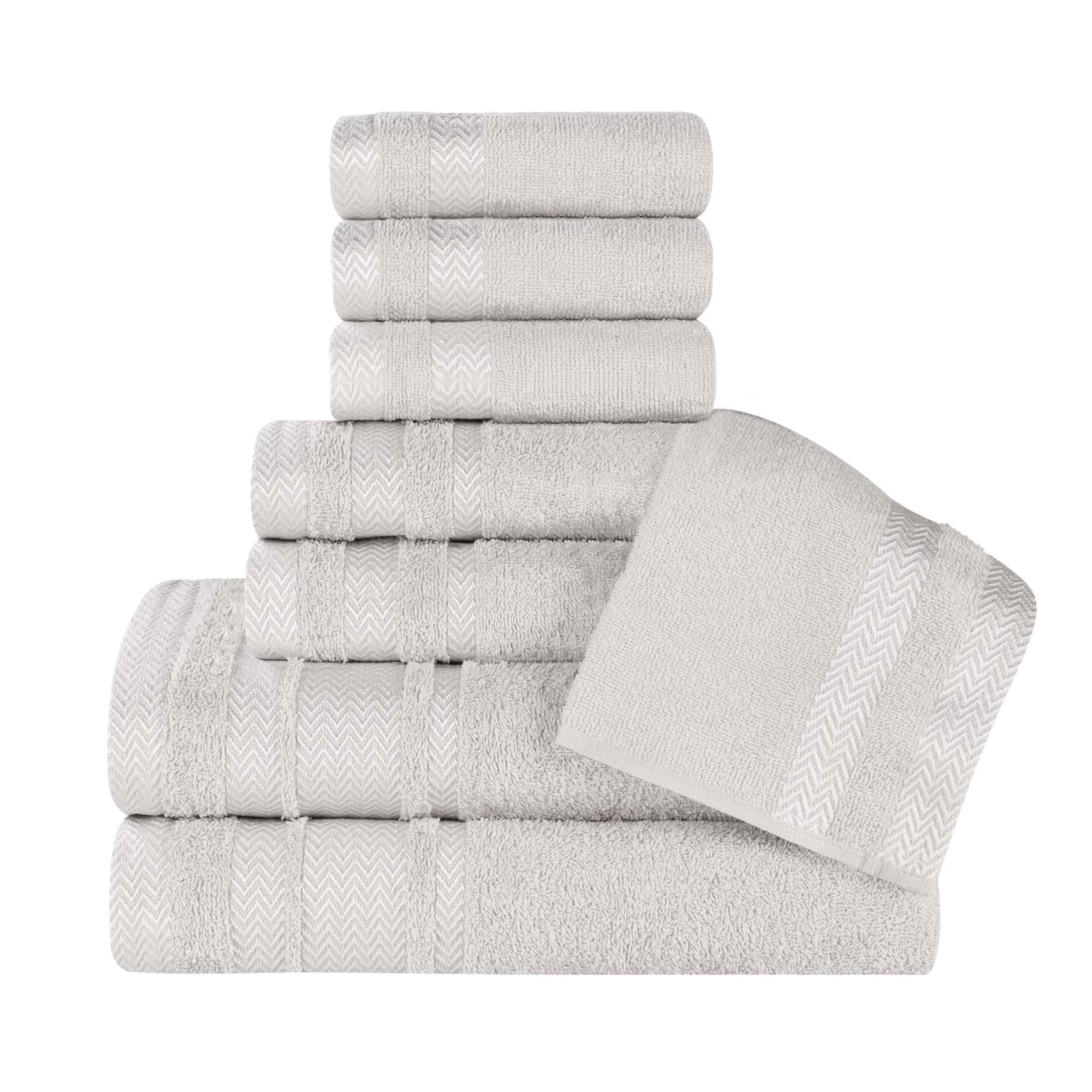 Hays Cotton Medium Weight 8-Piece Bath Towel Set - Soft & Absorbent Towels for Bathroom, Spa, Gym, and Beach Use