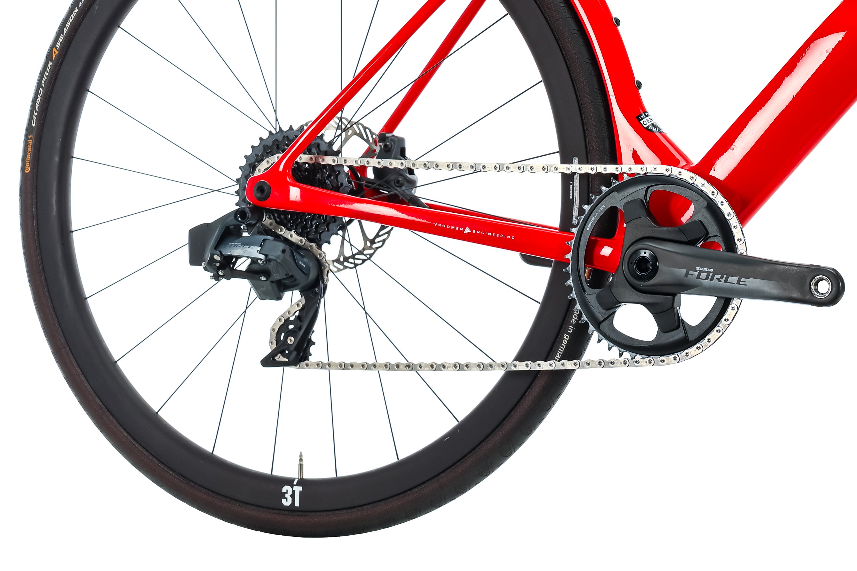 3T Strada Team Force AXS Road Bike 2020 - Large Size, Lightweight Carbon Frame, 12-Speed Wireless Shifting - Perfect for Racing, Endurance Rides & Long-Distance Cycling
