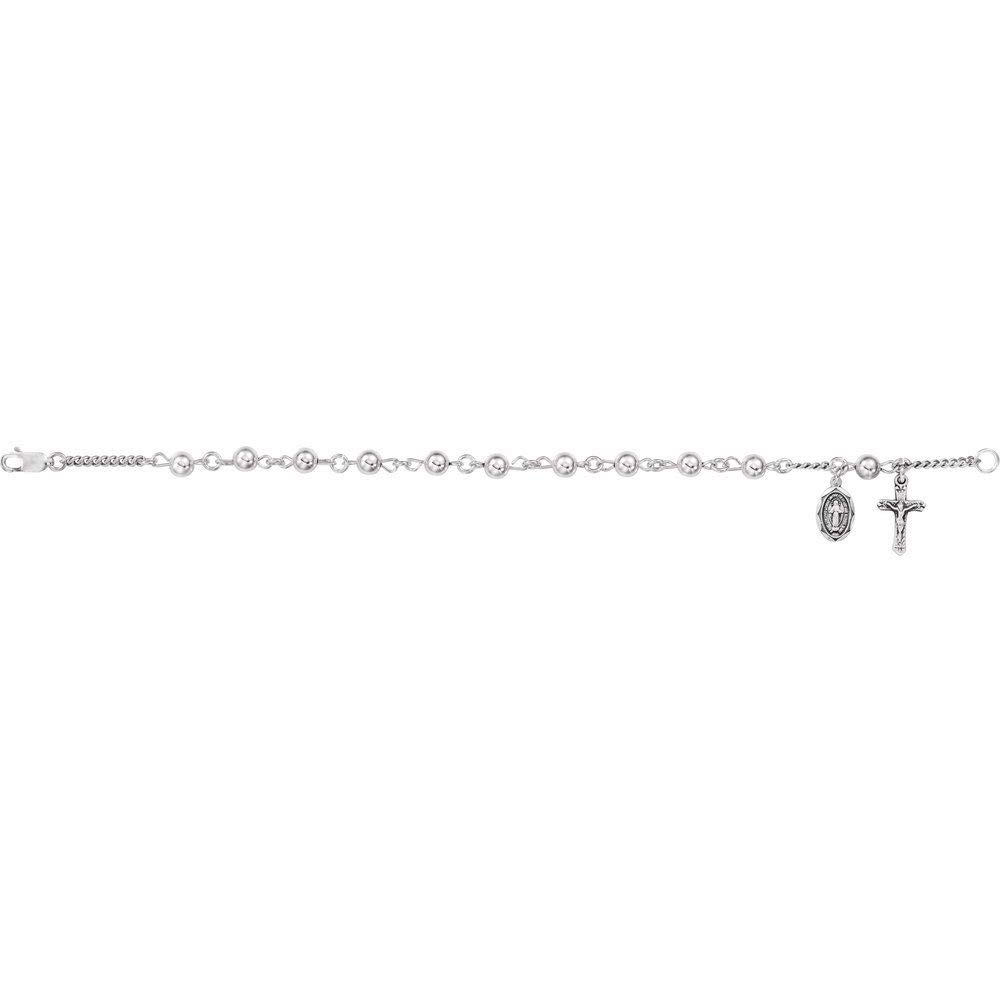 Ball Rosary Bracelet - 13.3mm Width Beaded Prayer Bracelet for Women & Men | Perfect for Religious Gifts, Daily Wear & Spiritual Protection