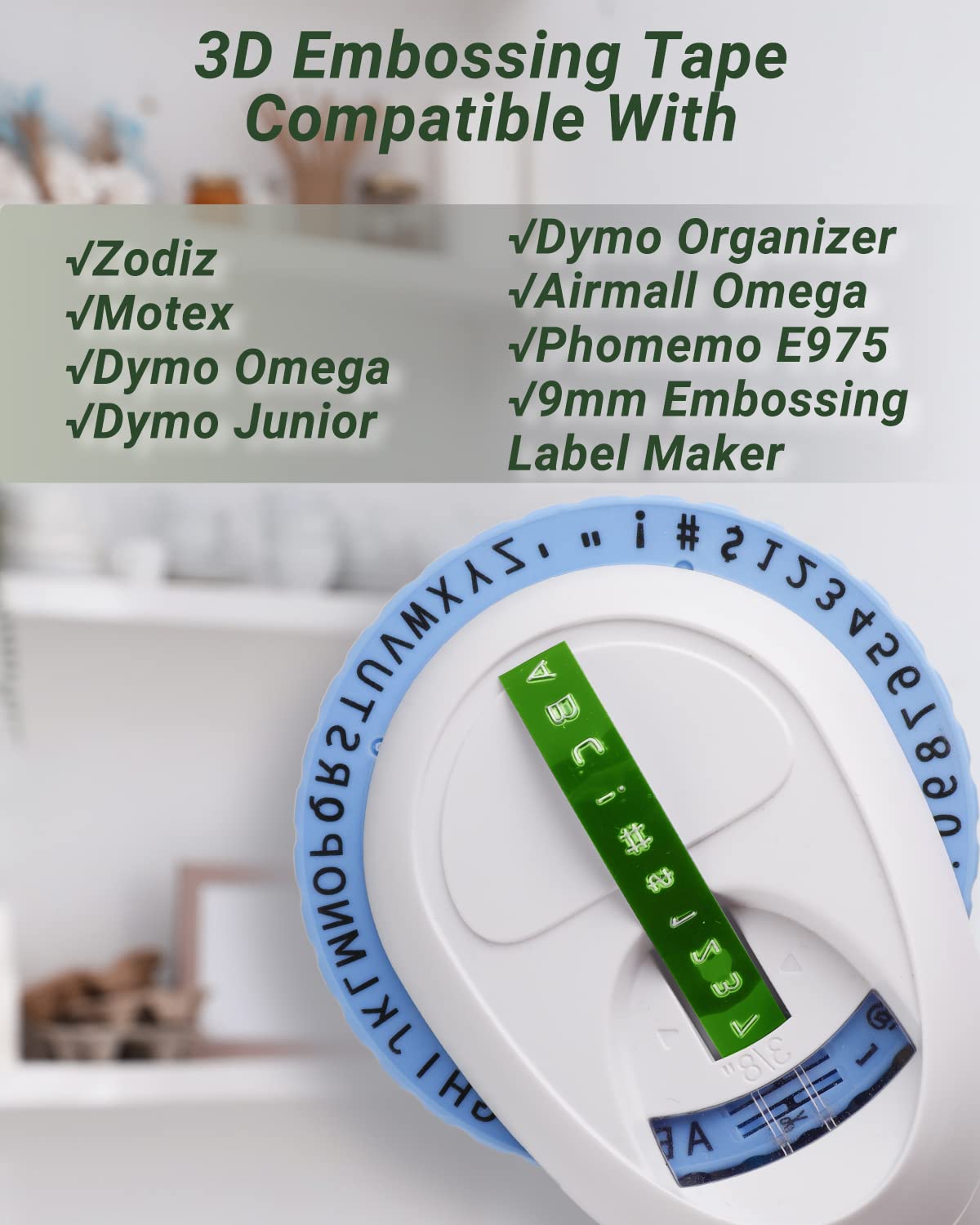 Zodzi Embossing Label Tape 3/8