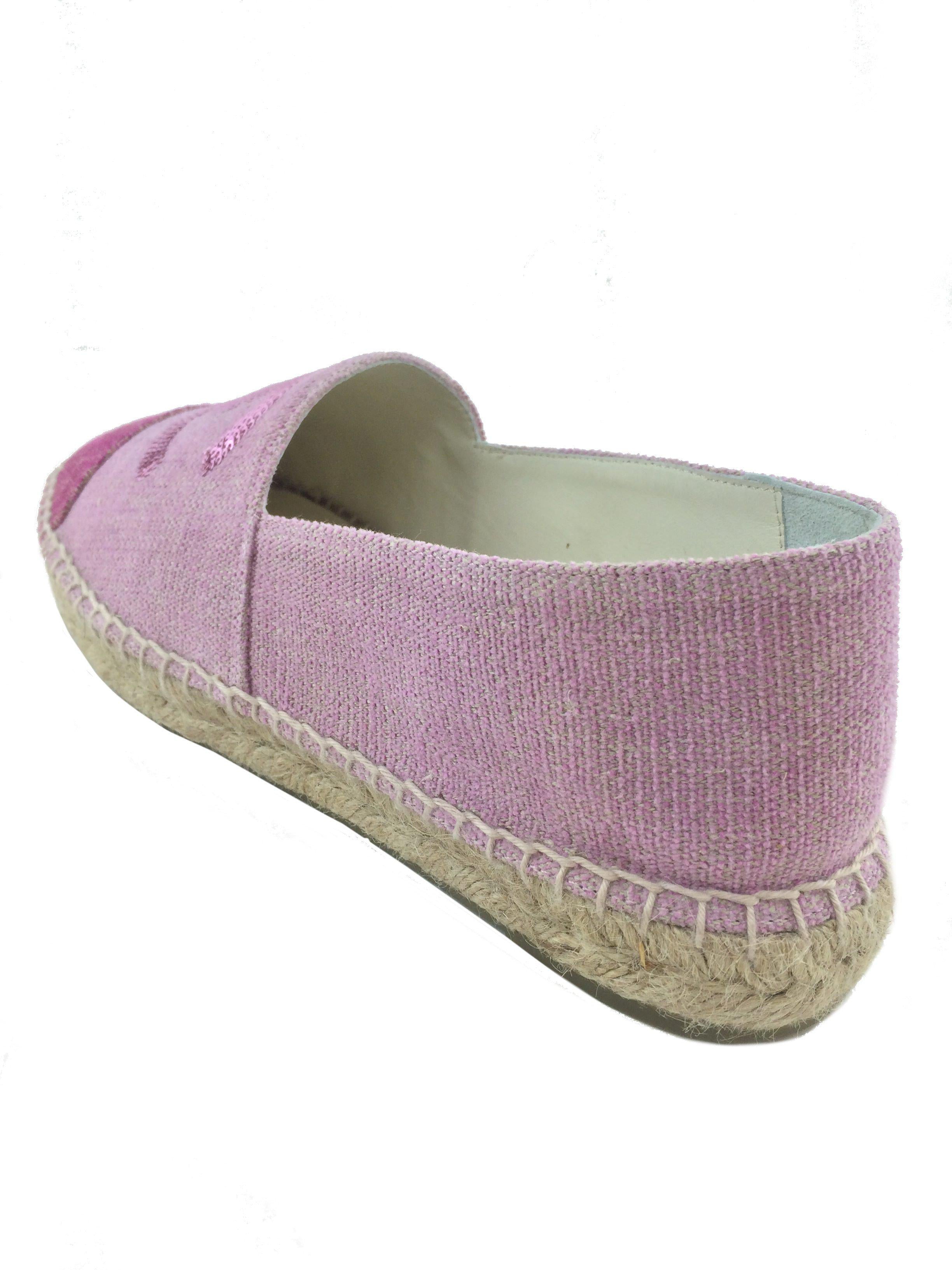 Chanel CC Logo Canvas Sequins Espadrilles Flats - Women's Size 10 US | Comfortable Summer Shoes for Beach, Vacation & Casual Outings