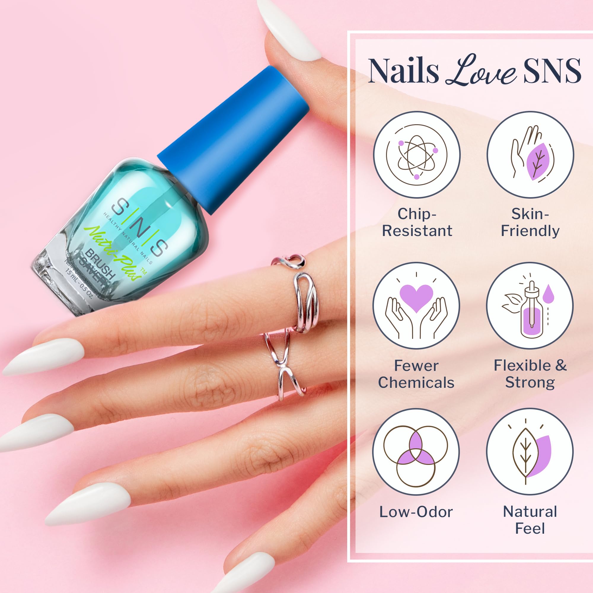 Dip Powder Nail Polish Remover with Brush Saver - Softens & Cleans Nail Brushes Between Uses - 0.5 fl oz Gel Formula for Hardened Bristles - Perfect for Salon & Home Manicures