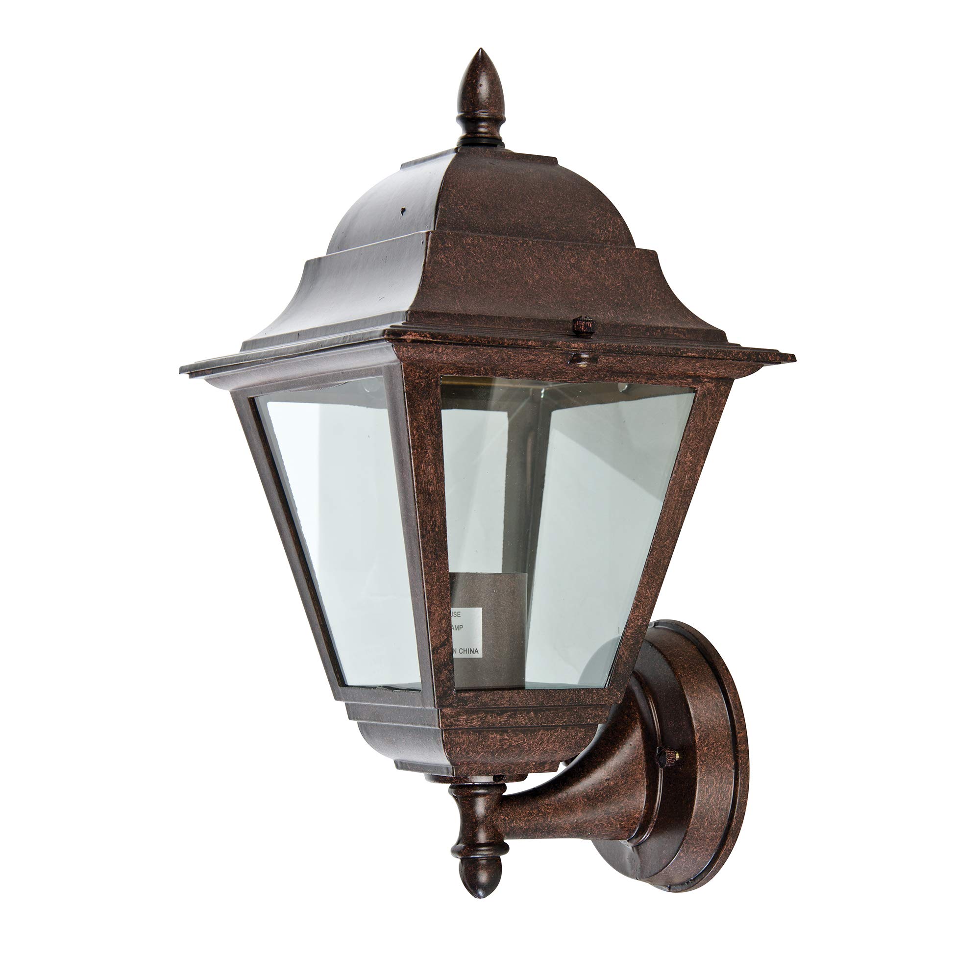 Outdoor Wall Sconce with Clear Glass - Rubbed Bronze Finish - Weatherproof Exterior Lighting for Porch, Patio, Garden & Entryway