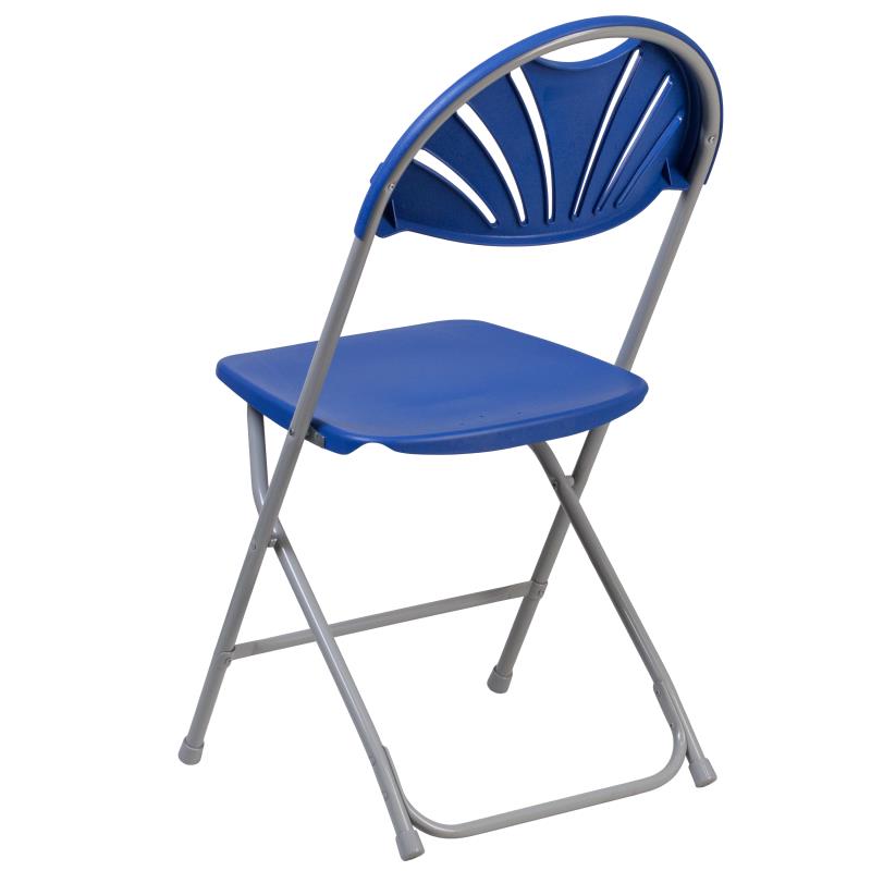 Hercules Series 650 lb Capacity Heavy Duty Black Plastic Folding Chair - Perfect for Outdoor Events, Camping, Beach, and Backyard Gatherings