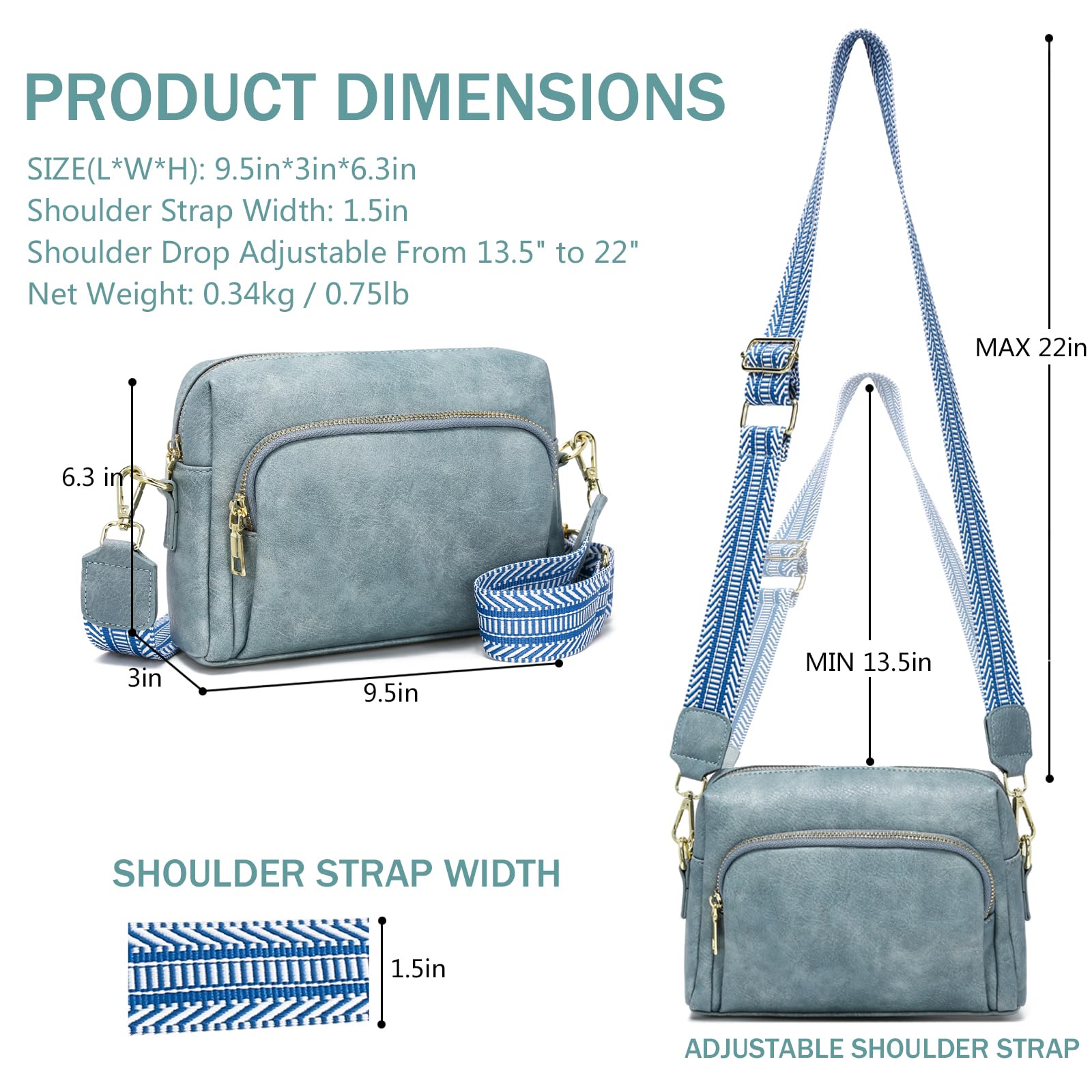 Vegan Leather Crossbody Bags for Women - Travel & Everyday Use