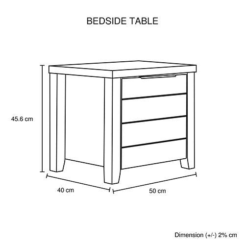 Modern Oak Bedside Table with Drawer - Nightstand for Bedroom, Living Room & Office - Compact Storage Furniture with Sleek Design