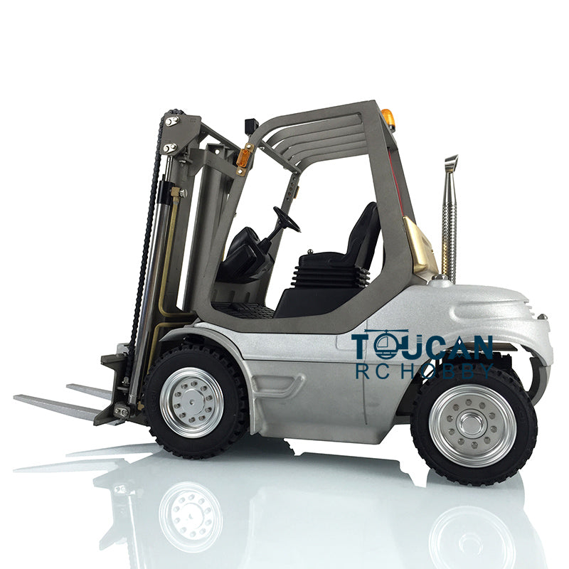 1/14 Scale LESU RC Hydraulic Forklift Truck Model with ESC, Motor, Light & Sound System - Metal Wheels & Toolbox for Indoor/Outdoor Construction Play & Collecting
