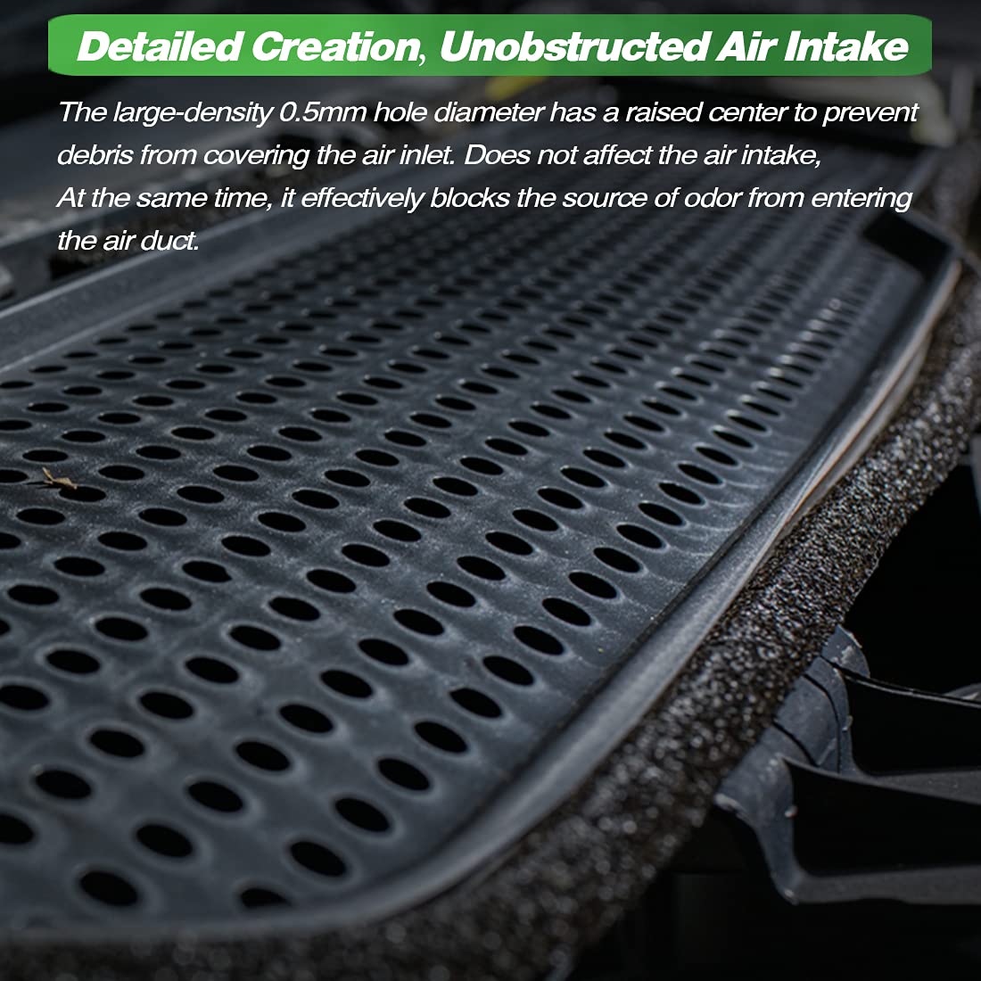 KEYOOG ABS Plastic Air Intake Grille Cover for Tesla Model 3 (2017-2020) - Vent Protection Mesh Guard Against Leaves, Insects & Debris | Durable Inlet Cover for Enhanced Airflow & Engine Protection