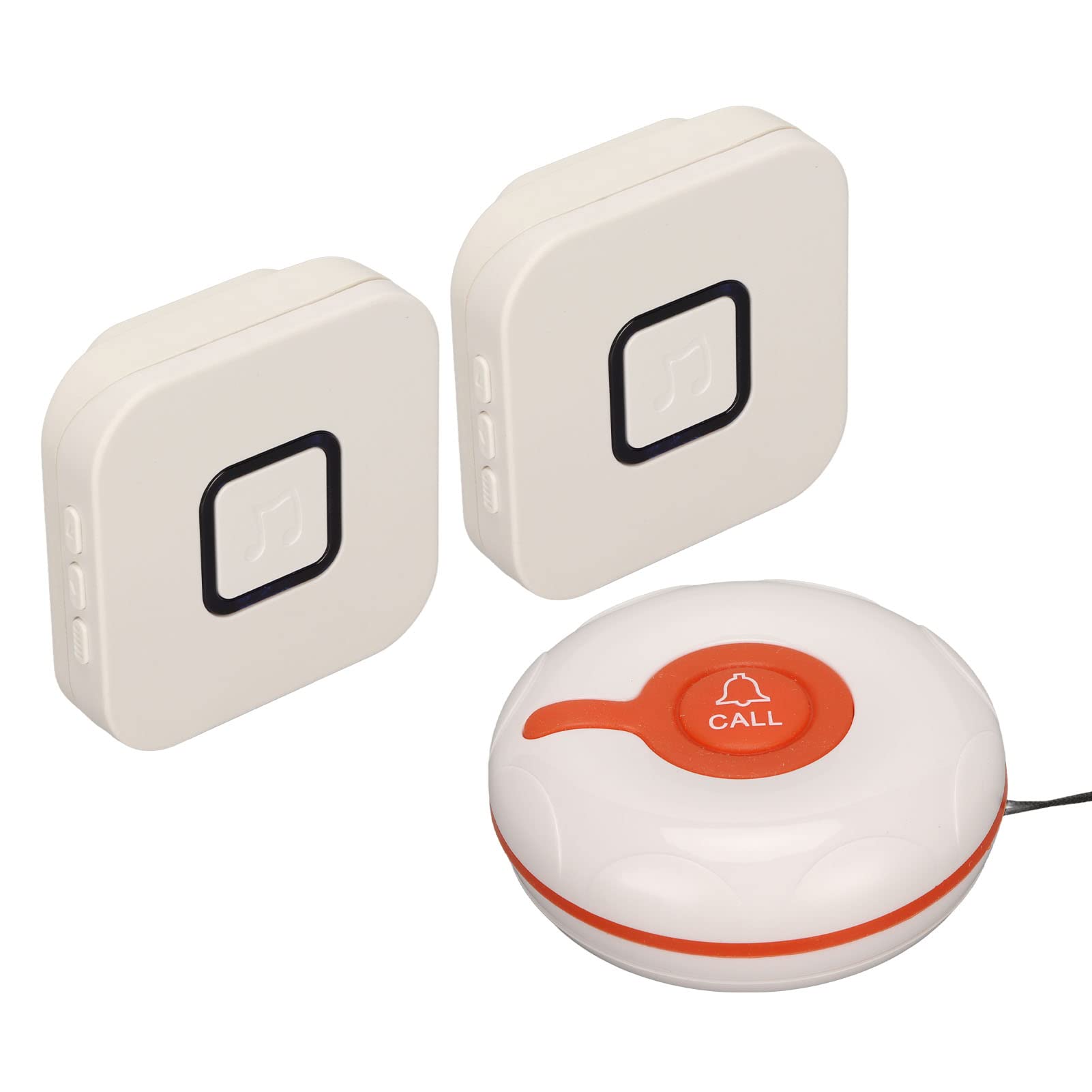 Wireless Elderly Monitoring Call Button with 38 Music Tones, Long-Distance Pager for Patient Reception (EU Plug) - Ideal for Nursing Homes, Hospitals, and Home Care Assistance