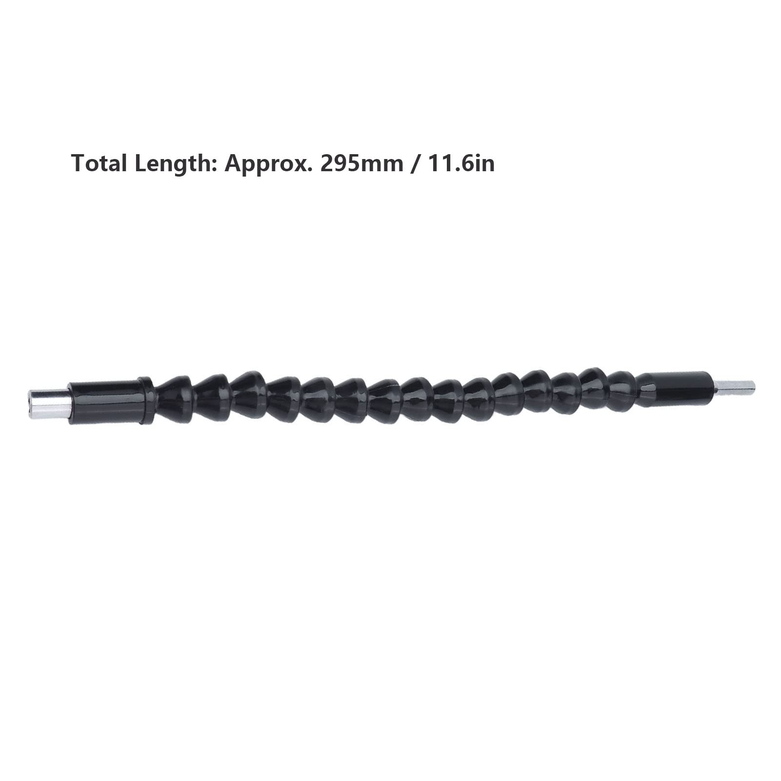 5-Piece 295mm Flexible Drill Bit Extension Set - Universal Magnetic Hex Shaft for Electric Drills | Perfect for Tight Spaces & DIY Projects