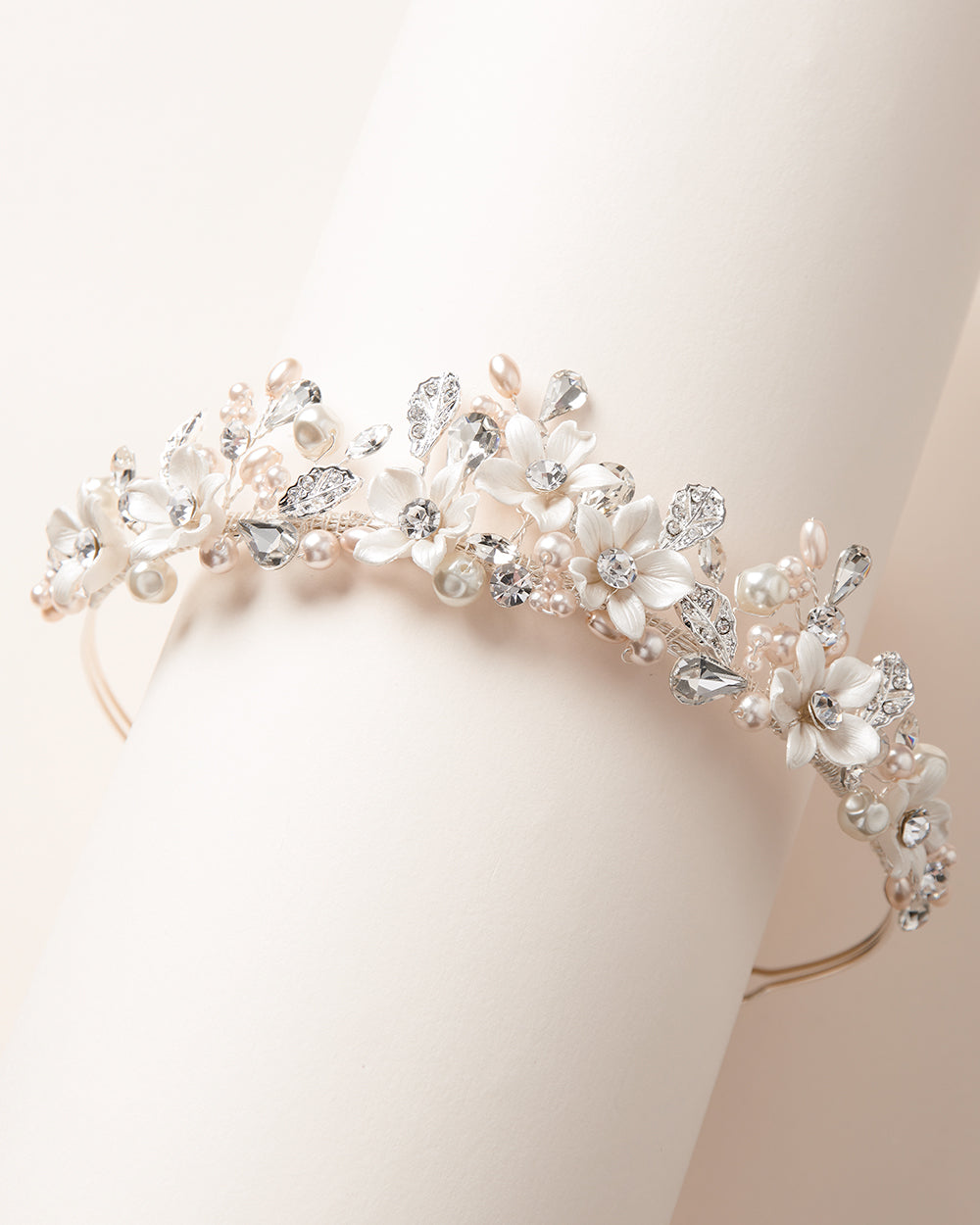 Giovanna Floral Tiara - Elegant Bridal Hair Crown for Weddings, Prom, and Special Occasions | Perfect for Boho, Vintage, and Princess-Themed Events